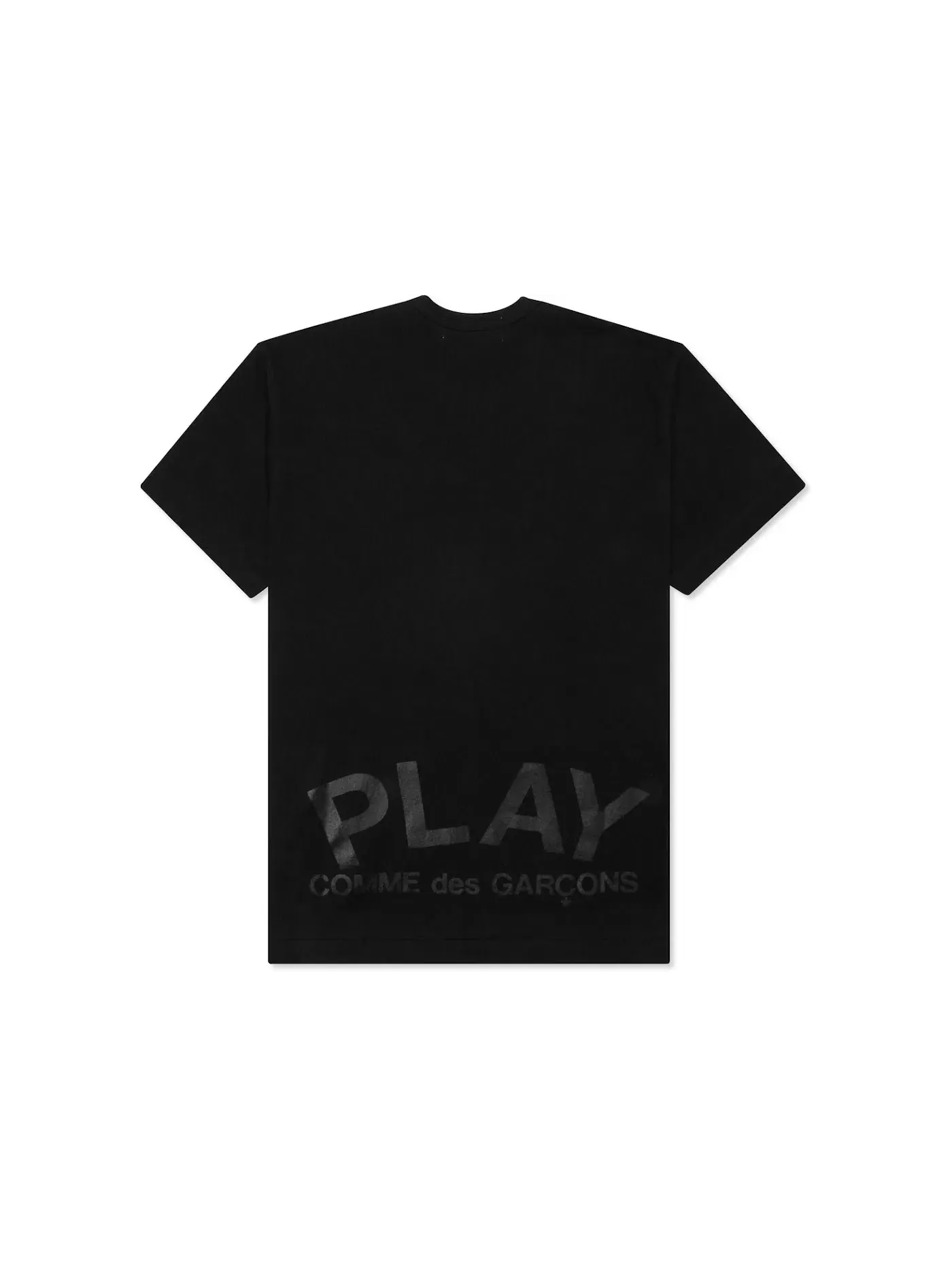 Футболка с принтом Comme des Garcons PLAY Double Black Hearts — изображение 2 из 3, черный