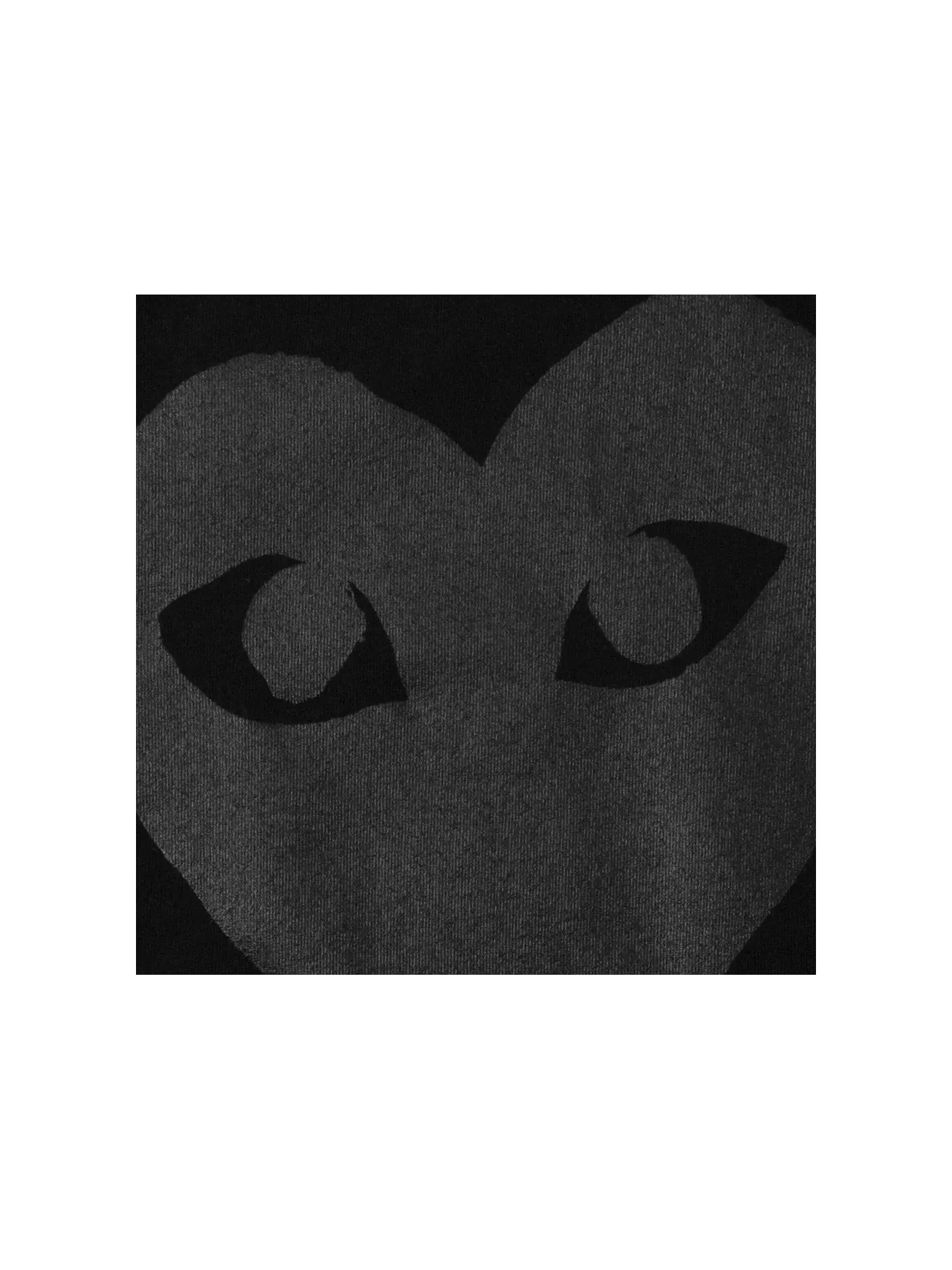 Футболка с принтом Comme des Garcons PLAY Double Black Hearts — изображение 3 из 3, черный
