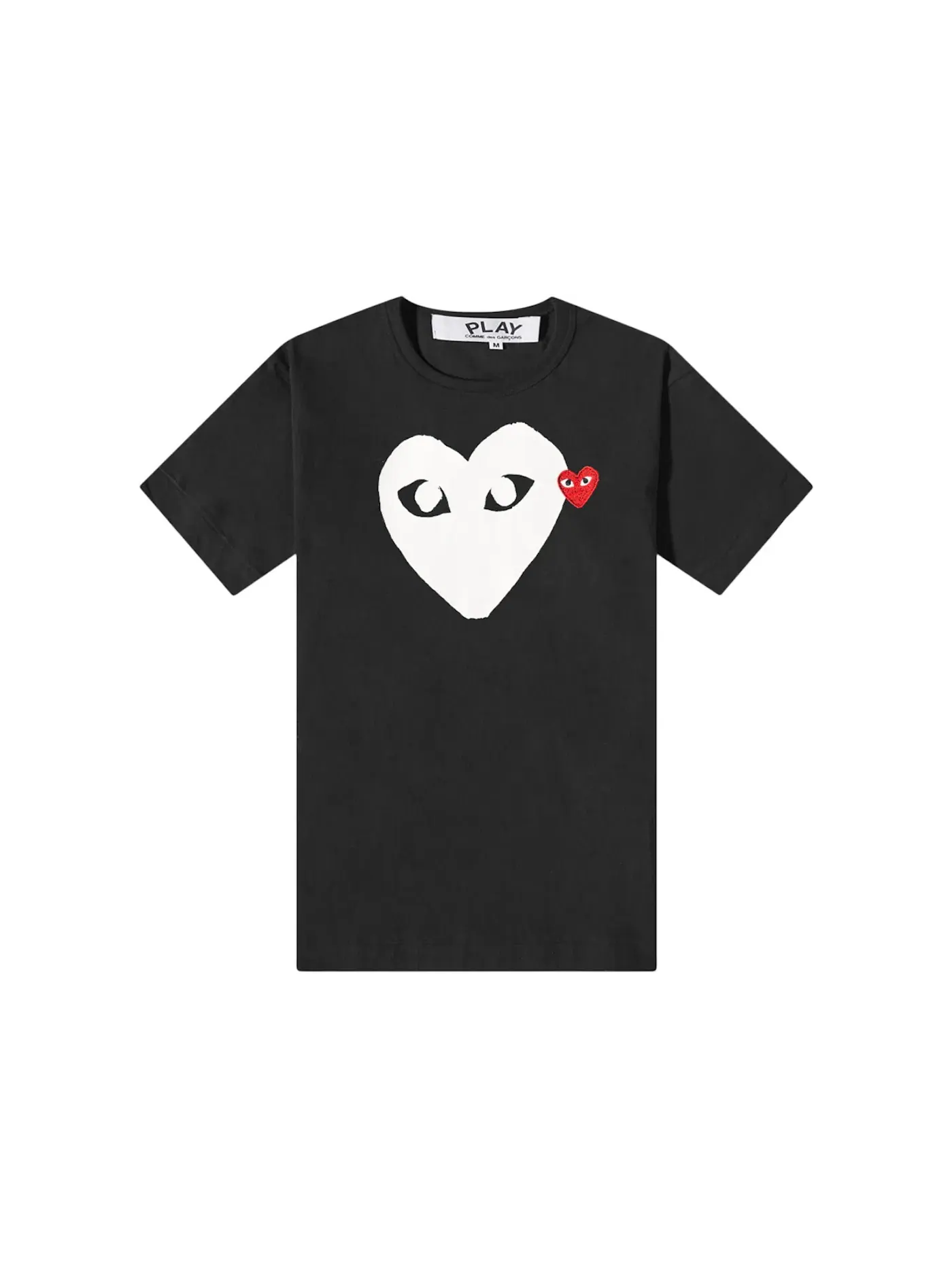 Детская футболка с принтом Comme des Garcons PLAY — изображение 1 из 1, черный/белый/красный