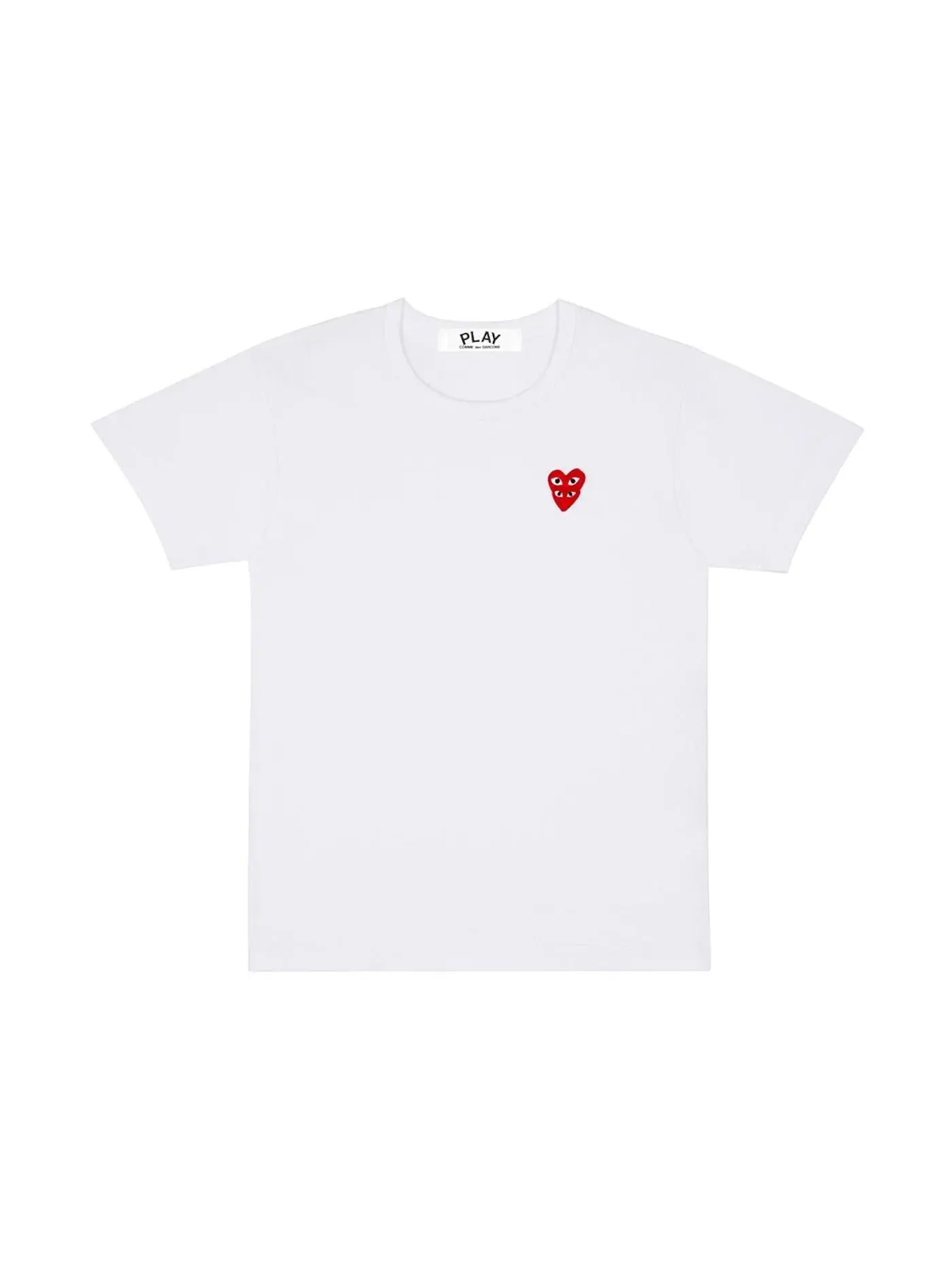 Унисекс футболка с принтом Double Red Heart Comme des Garcons PLAY — изображение 1 из 1, белый