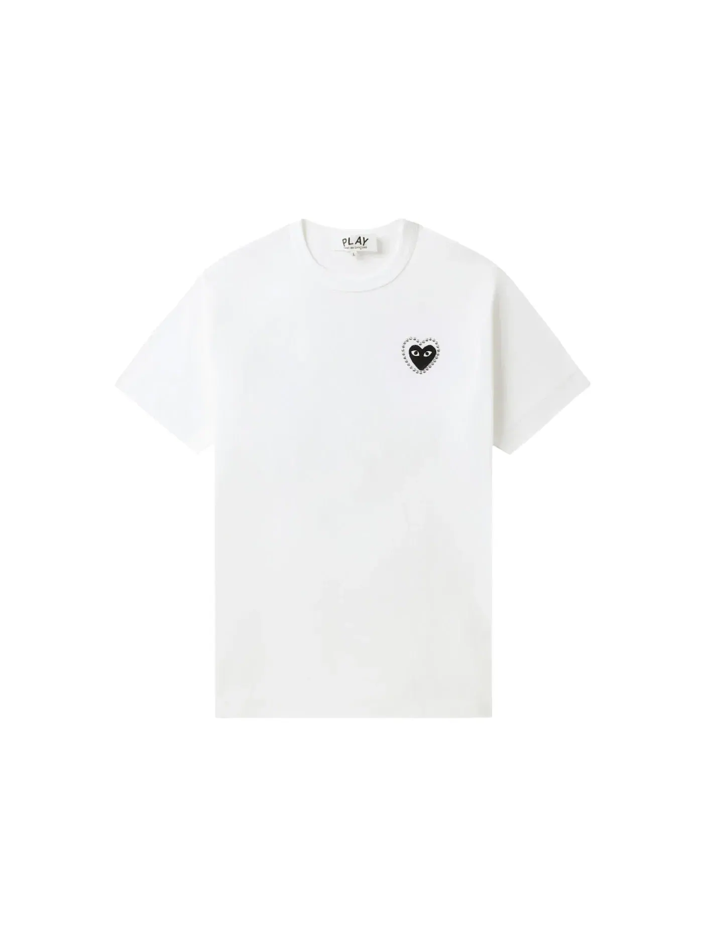 Унисекс футболка с принтом Tee Comme des Garcons PLAY — изображение 1 из 2, белый/черный