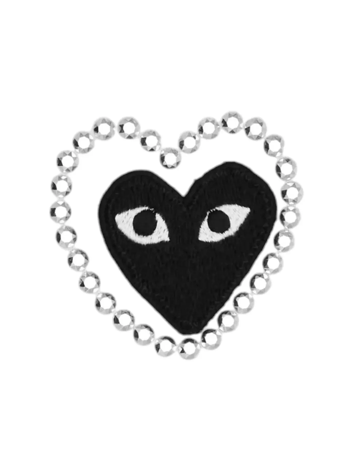 Унисекс футболка с принтом Tee Comme des Garcons PLAY — изображение 2 из 2, белый/черный