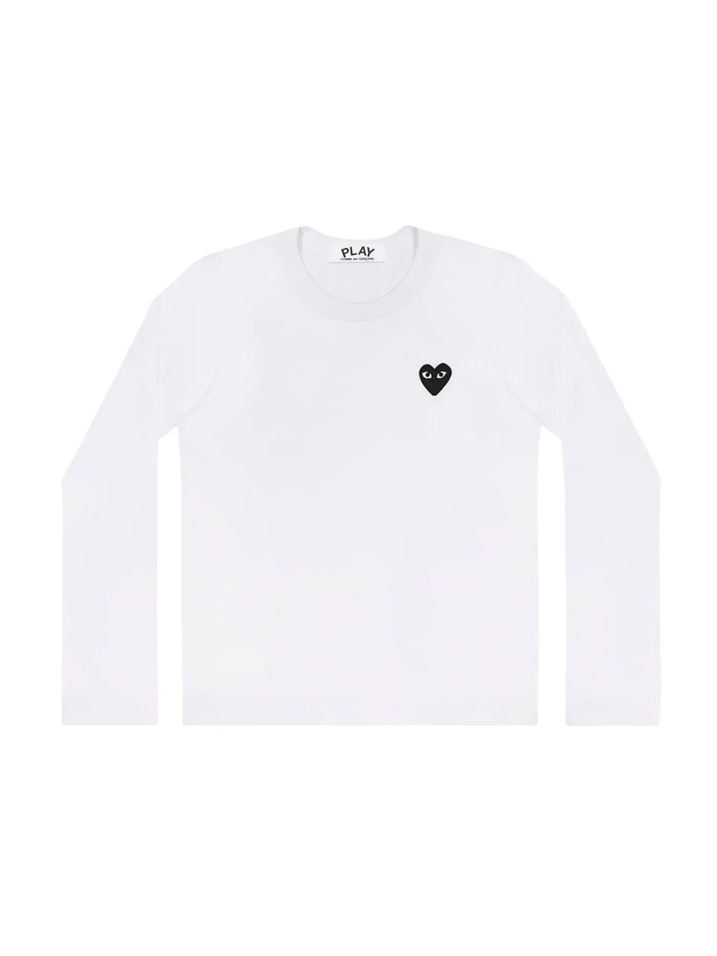 Футболка с длинным рукавом с принтом Comme des Garcons PLAY — изображение 1 из 1, белый