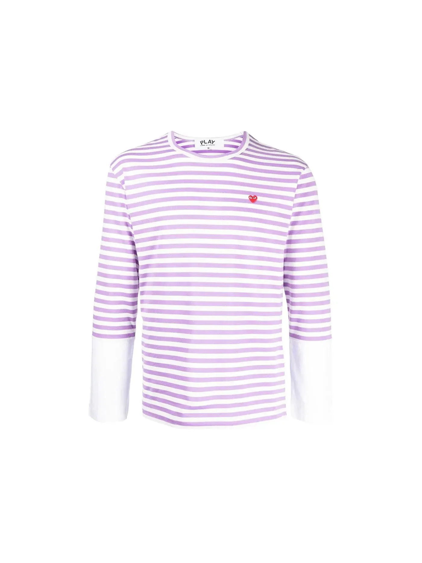 Детская футболка с длинным рукавом с принтом Tee Comme des Garcons PLAY — изображение 1 из 1, фиолетовый белый
