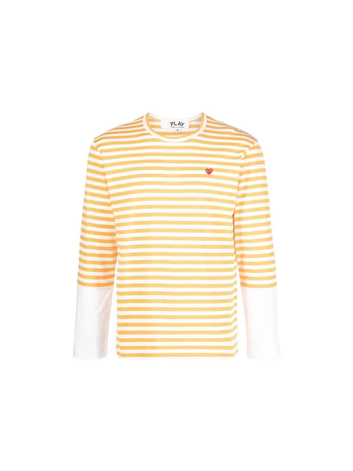 Детская футболка с длинным рукавом Tee Comme des Garcons PLAY — изображение 1 из 1, желтый/белый