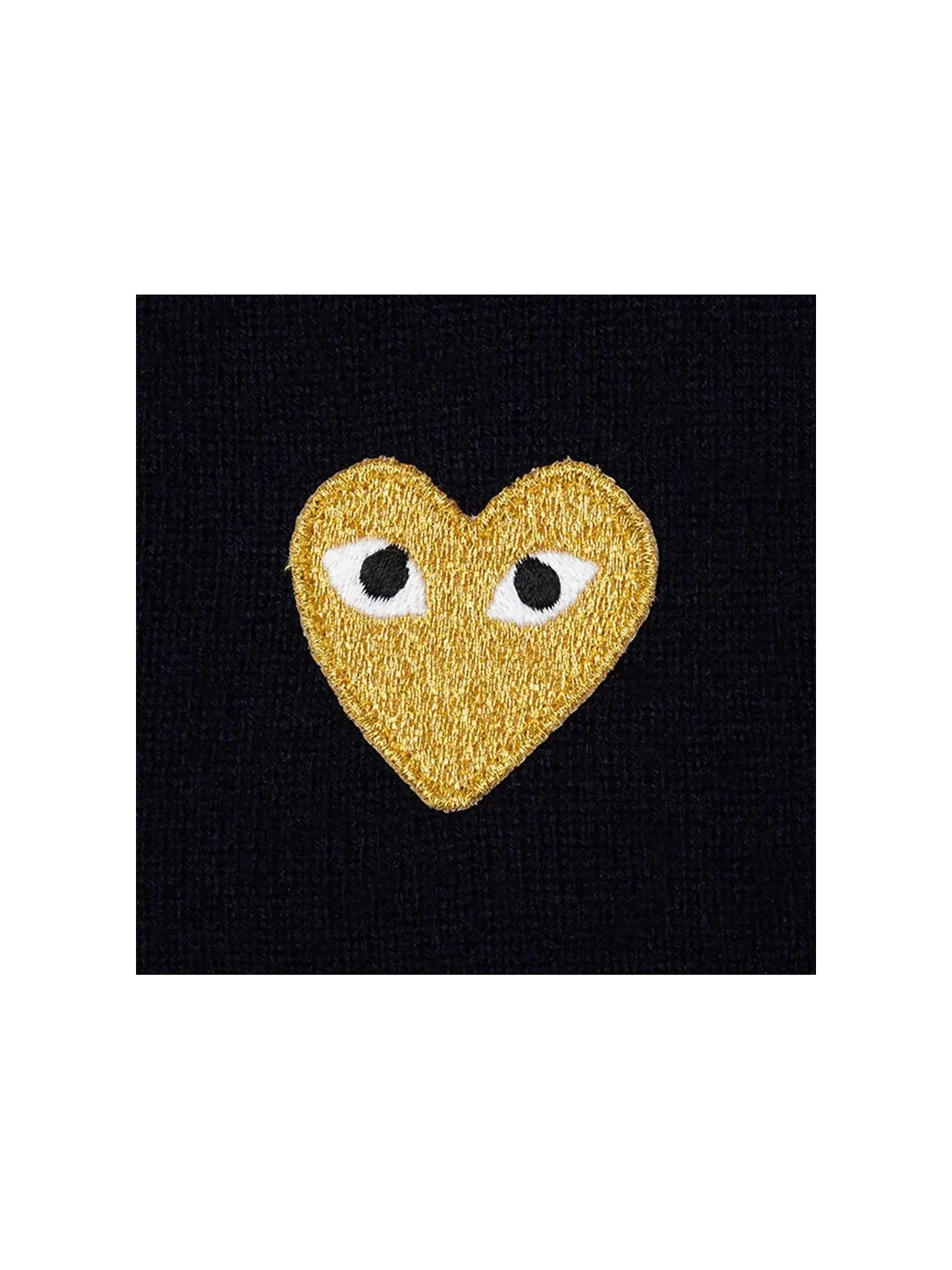 Женский кардиган-свитер на пуговицах с принтом Gold Heart Comme des Garcons PLAY — изображение 2 из 2, темно-синий