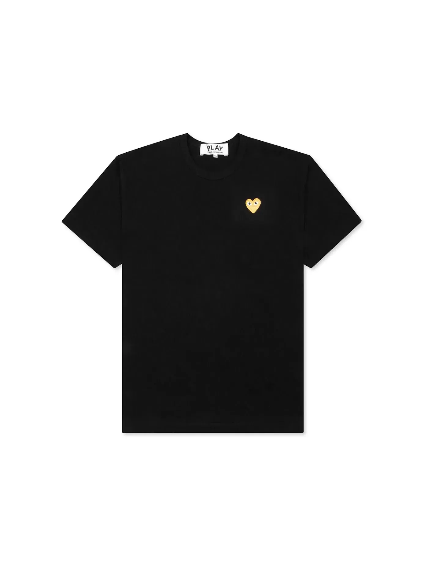 Футболка с принтом Gold Heart Comme des Garcons PLAY — изображение 1 из 2, черный