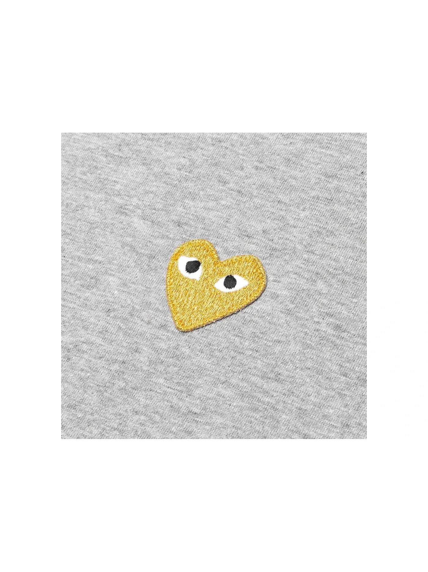 Унисекс футболка с принтом Comme des Garcons PLAY Gold Heart T-shirt — изображение 2 из 2, серый