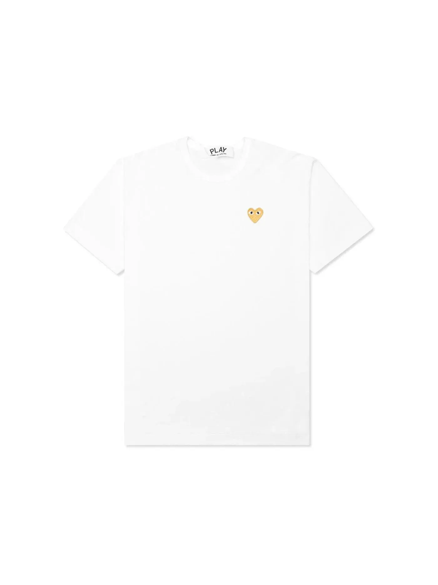 Детская футболка с принтом Gold Heart Comme des Garcons PLAY — изображение 1 из 2, белый
