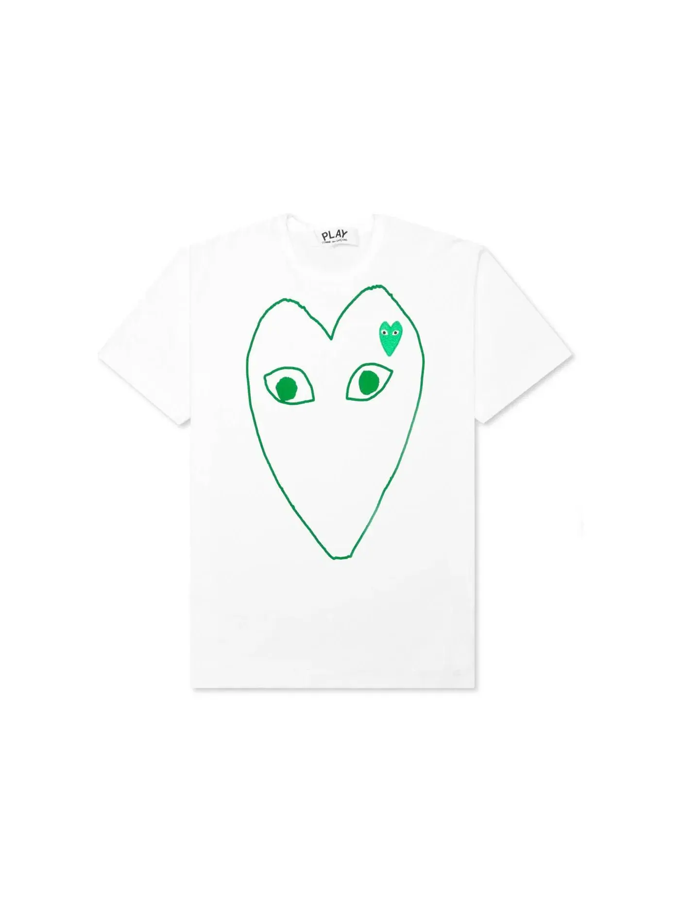 Детская футболка с принтом Emblem Outline Comme des Garcons PLAY — изображение 1 из 2, белый