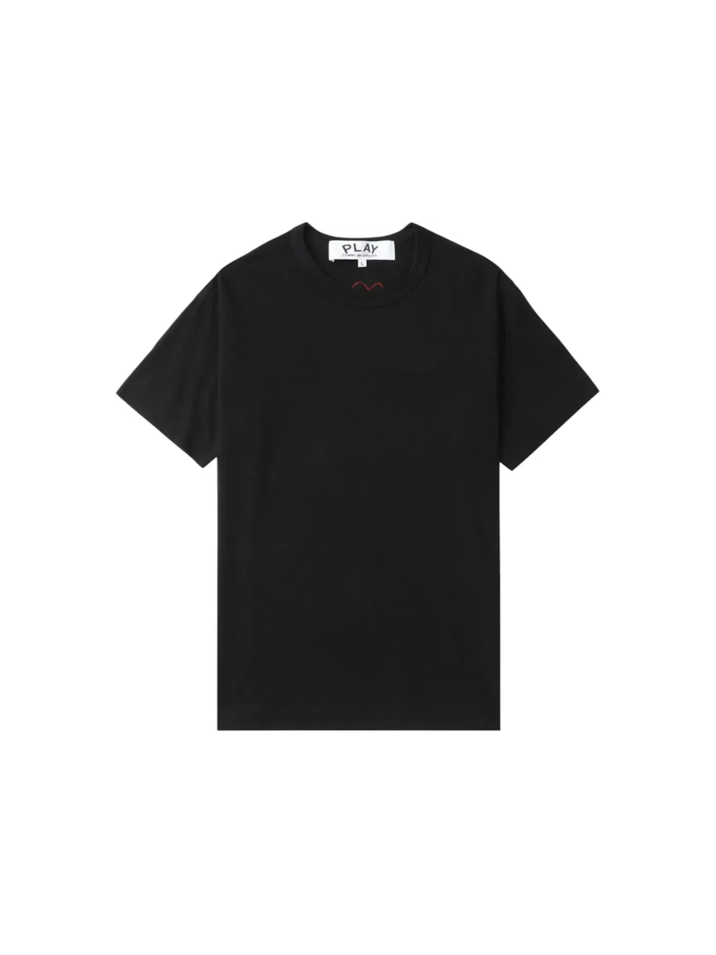 Детская футболка с принтом Tee Comme des Garcons PLAY — изображение 1 из 2, черный/красный