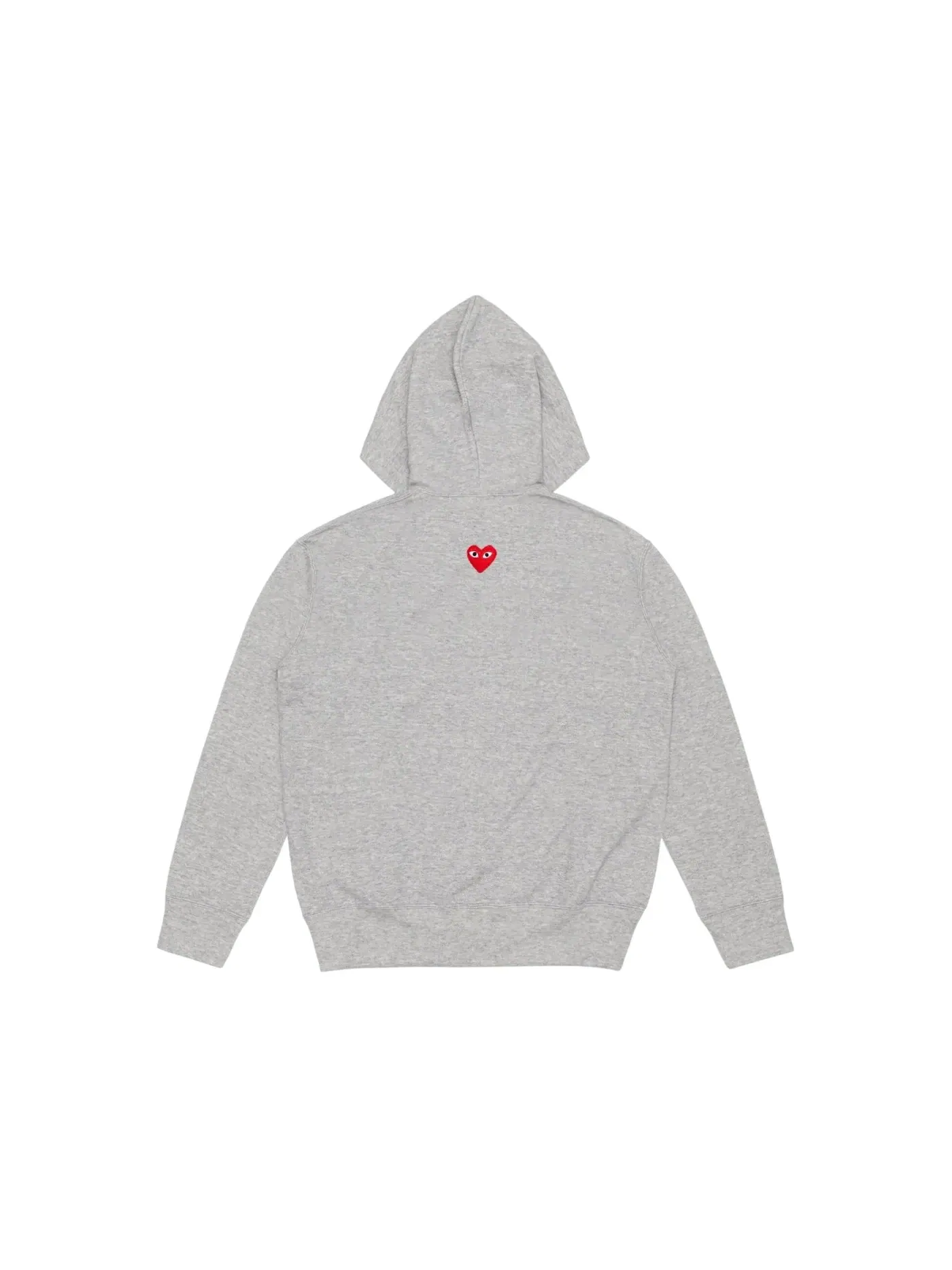 Унисекс худи на молнии с принтом Comme des Garcons PLAY Hoodie — изображение 2 из 2, серый/красный