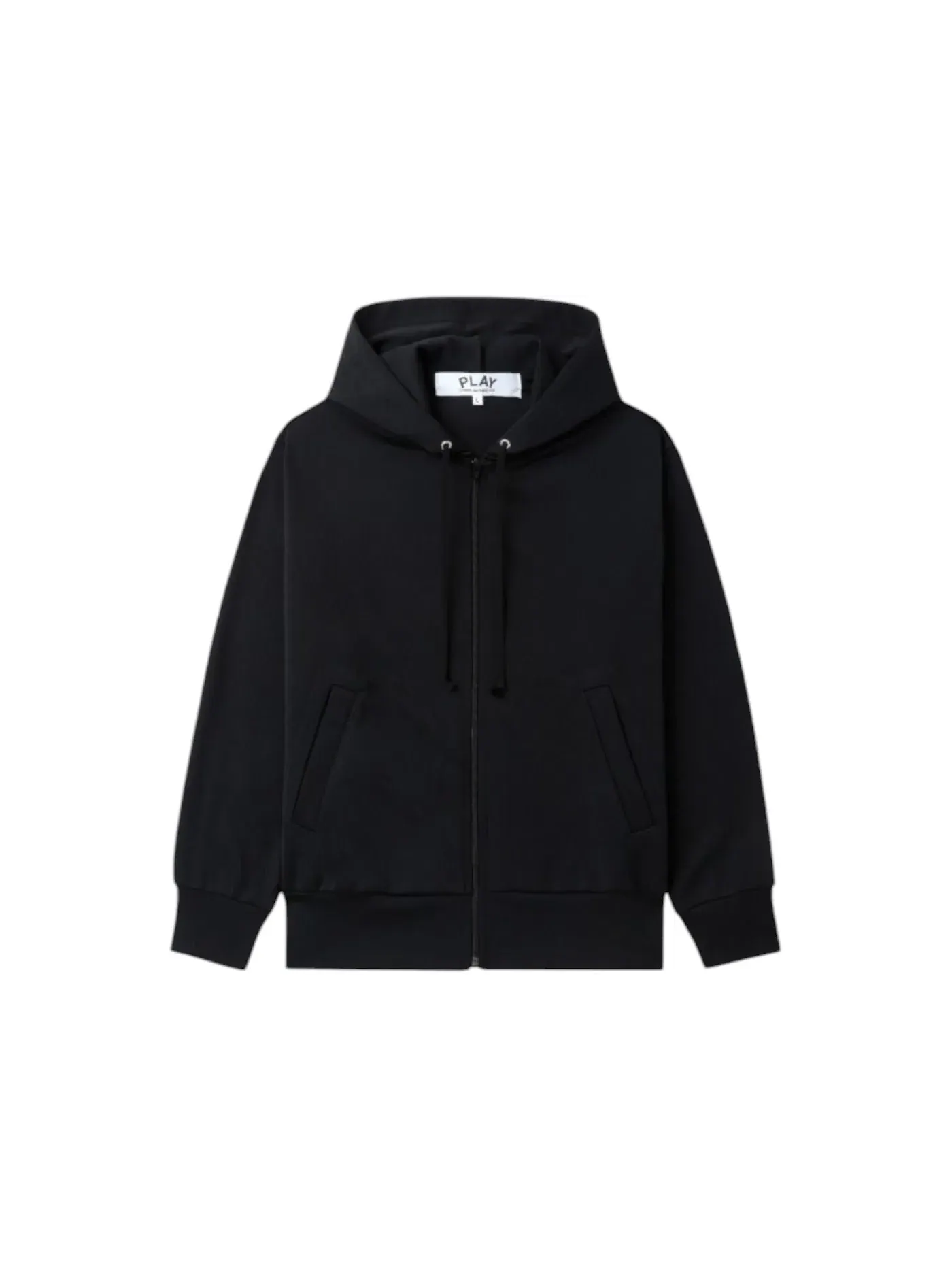Детская худи с принтом Comme des Garcons PLAY — изображение 1 из 2, черный