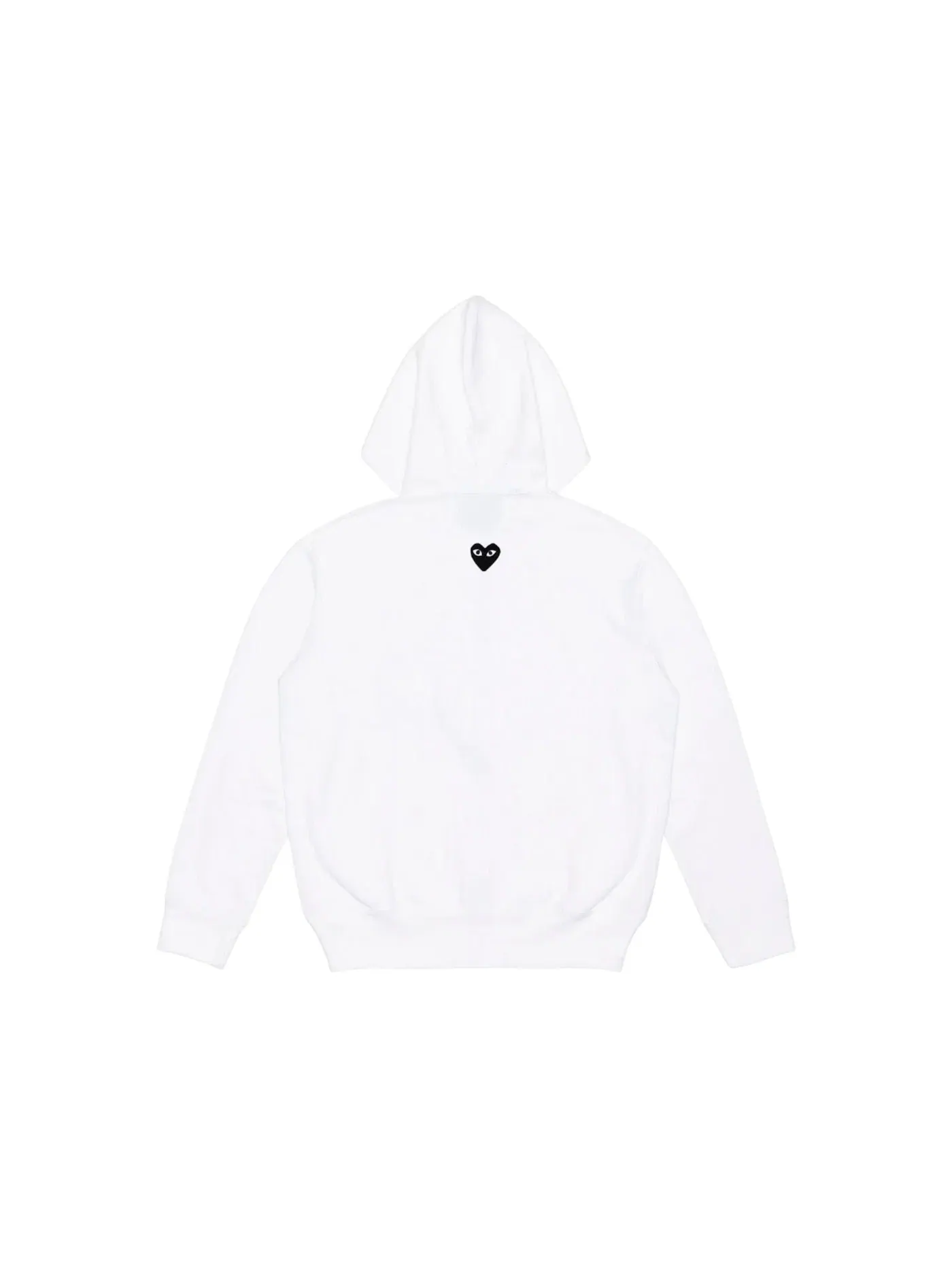 Унисекс худи на молнии с принтом Heart Emblem Comme des Garcons PLAY — изображение 2 из 2, белый/черный