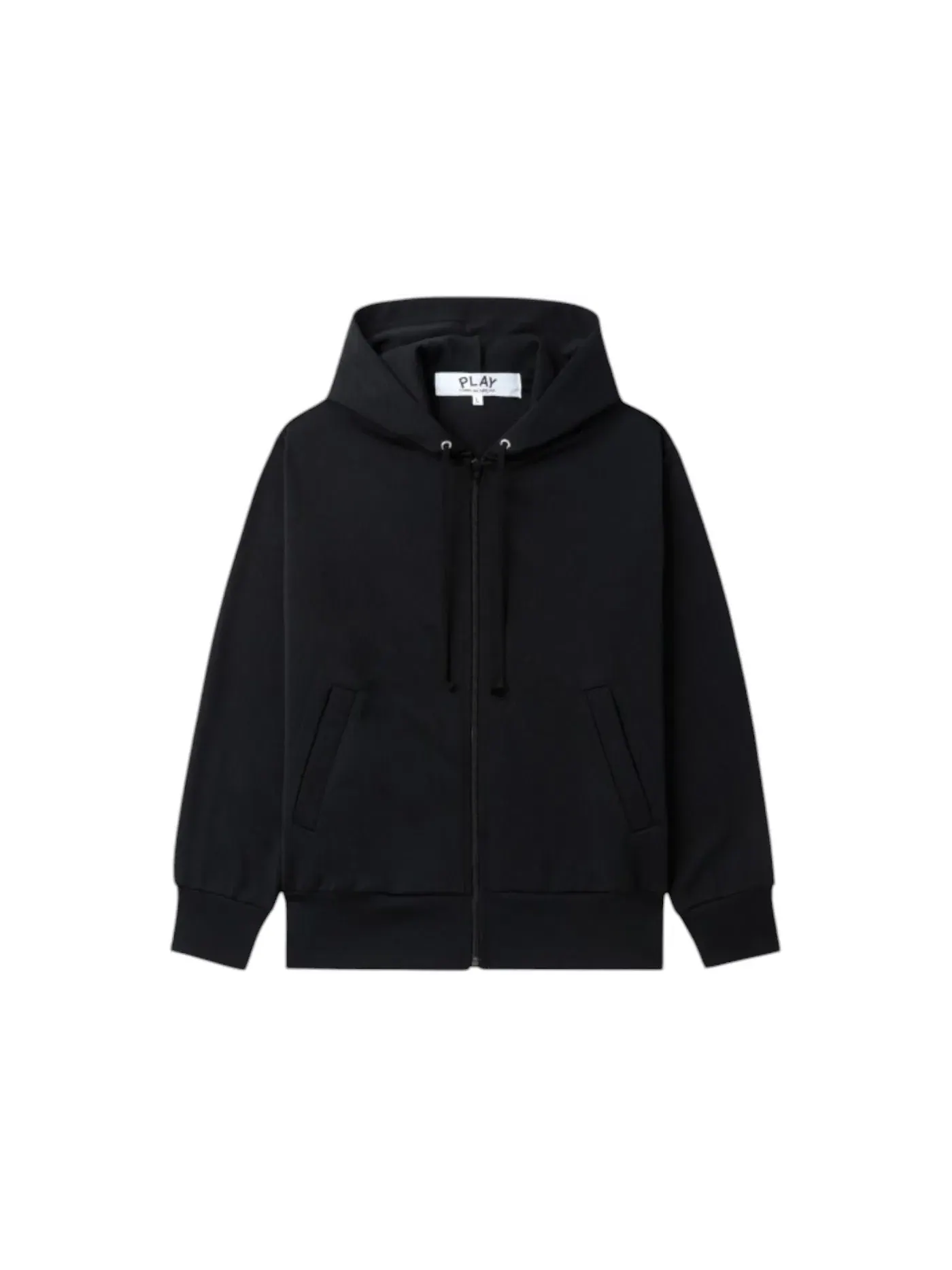 Унисекс худи с принтом Comme des Garcons PLAY Hoodie — изображение 1 из 2, черный/красный