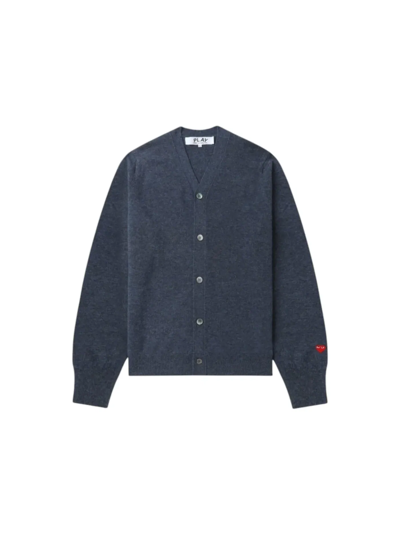 Унисекс кардиган с принтом Heart Logo Comme des Garcons PLAY — изображение 1 из 1, темно-синий