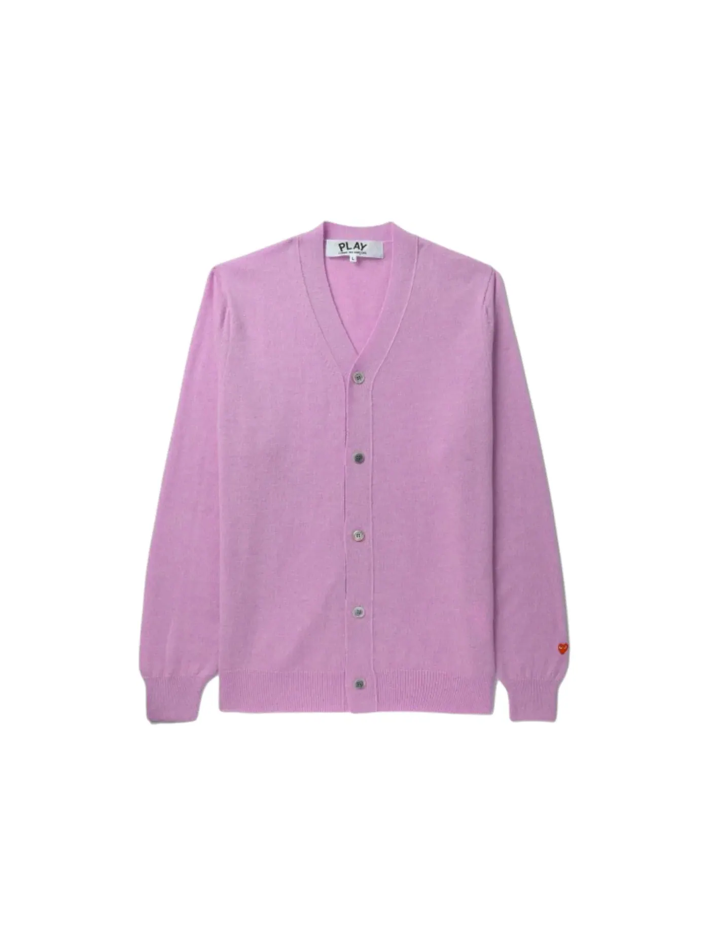 Унисекс кардиган с принтом Heart Logo Comme des Garcons PLAY — изображение 1 из 1, фиолетовый