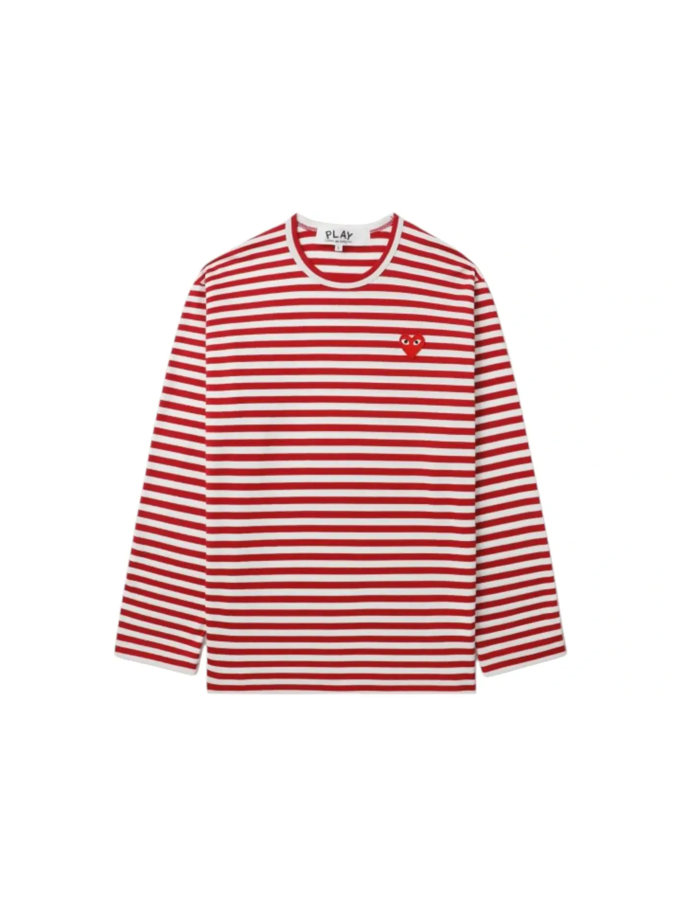 Мужская футболка с длинным рукавом Comme des Garcons PLAY L/S T-shirt — изображение 1 из 2, яркий красный