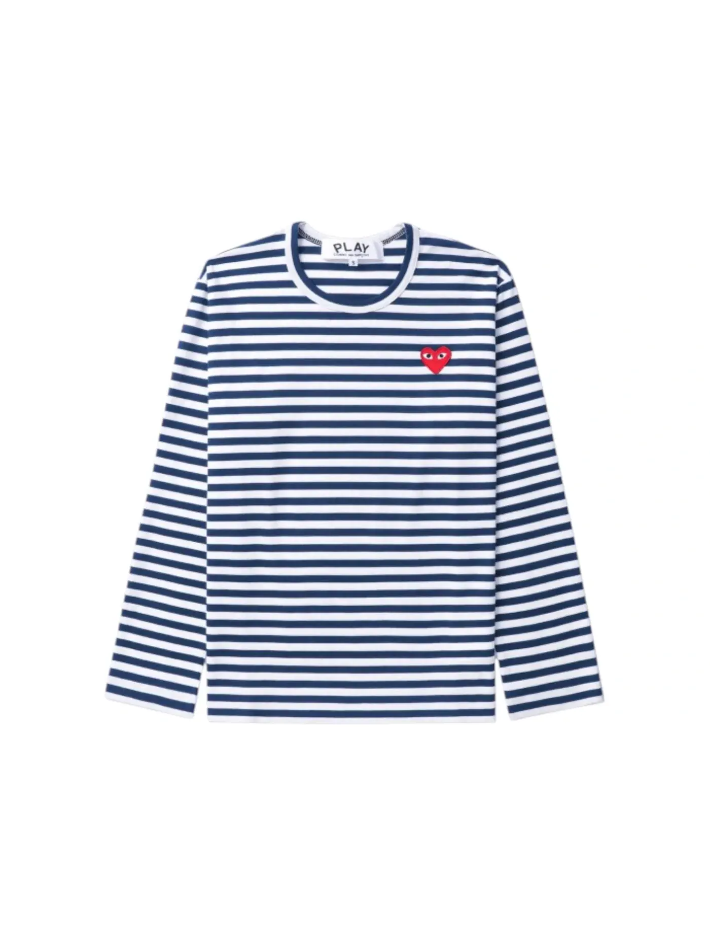 Мужская футболка с длинным рукавом с принтом L/S T-shirt Comme des Garcons PLAY — изображение 1 из 2, темно-синий