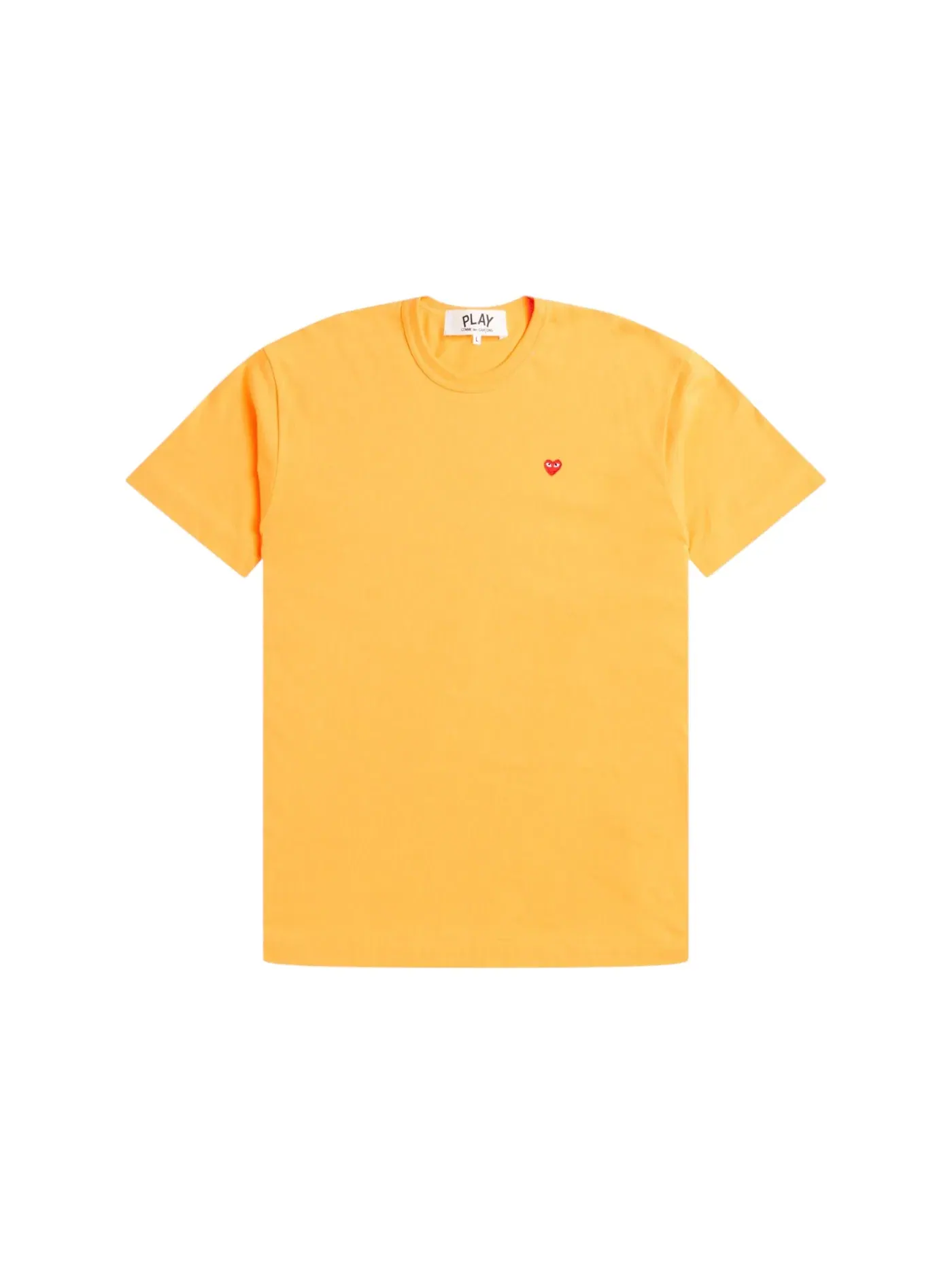Унисекс футболка с принтом Tee Comme des Garcons PLAY — изображение 1 из 1, желтый