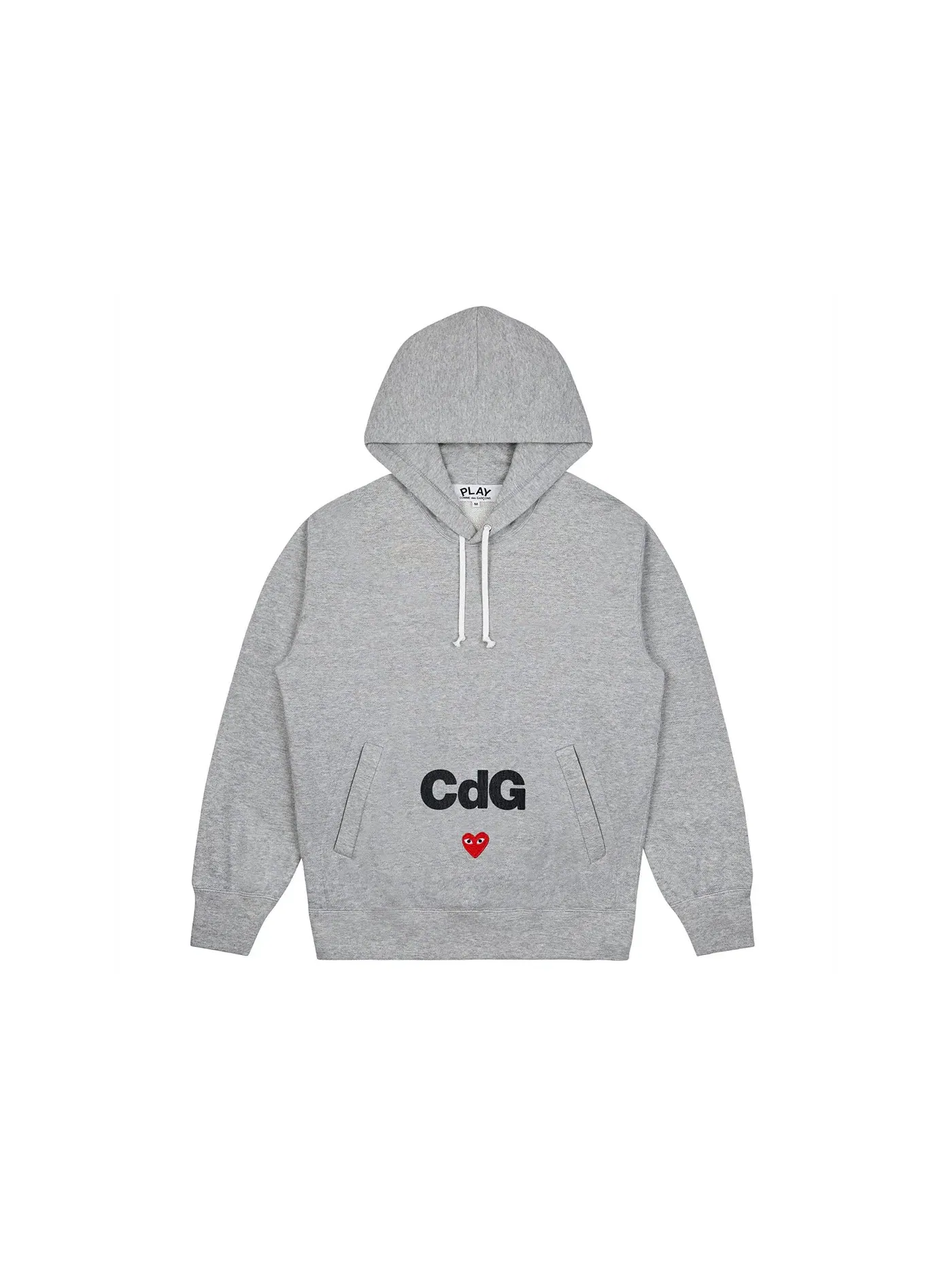 Женская худи с принтом Comme des Garcons PLAY — изображение 1 из 2, серый