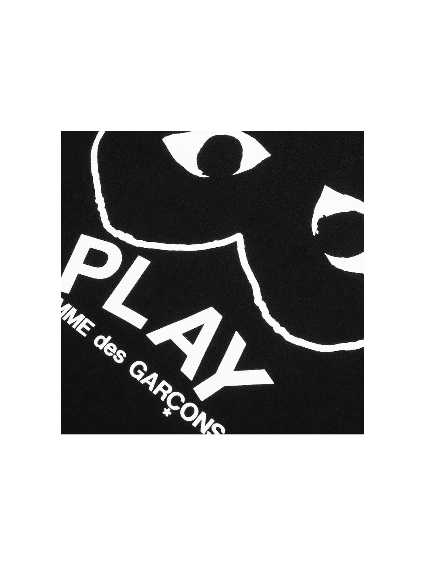 Футболка с длинным рукавом Inverted Outline Heart Comme des Garcons PLAY — изображение 2 из 2, черный