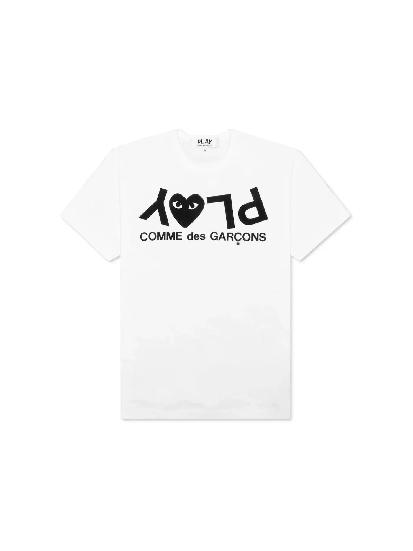 Футболка с принтом Inverted Text Comme des Garcons PLAY — изображение 1 из 2, белый