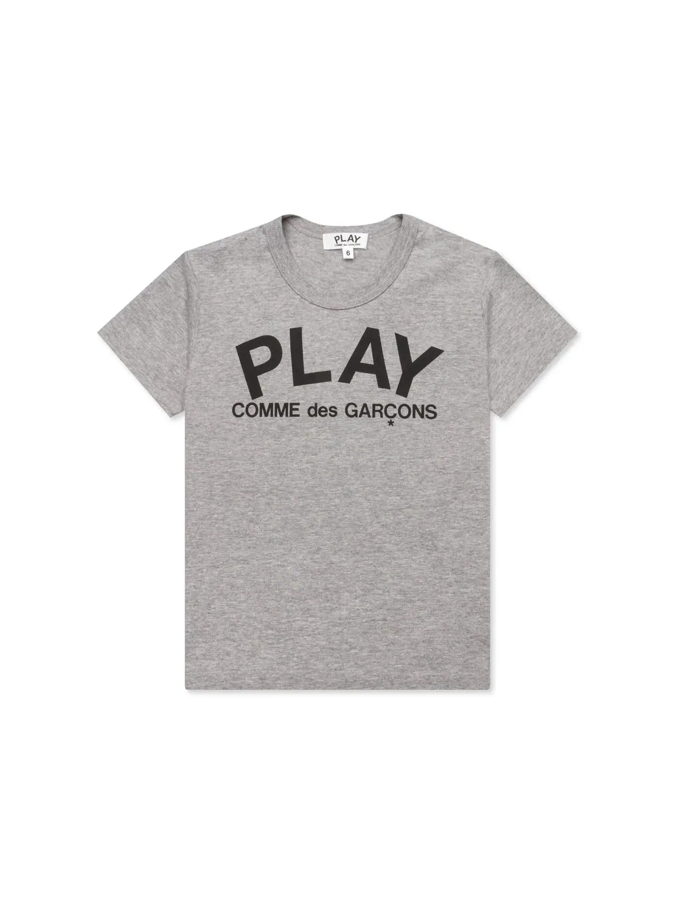 Детская футболка с принтом Comme des Garcons PLAY T-shirt — изображение 1 из 2, серый