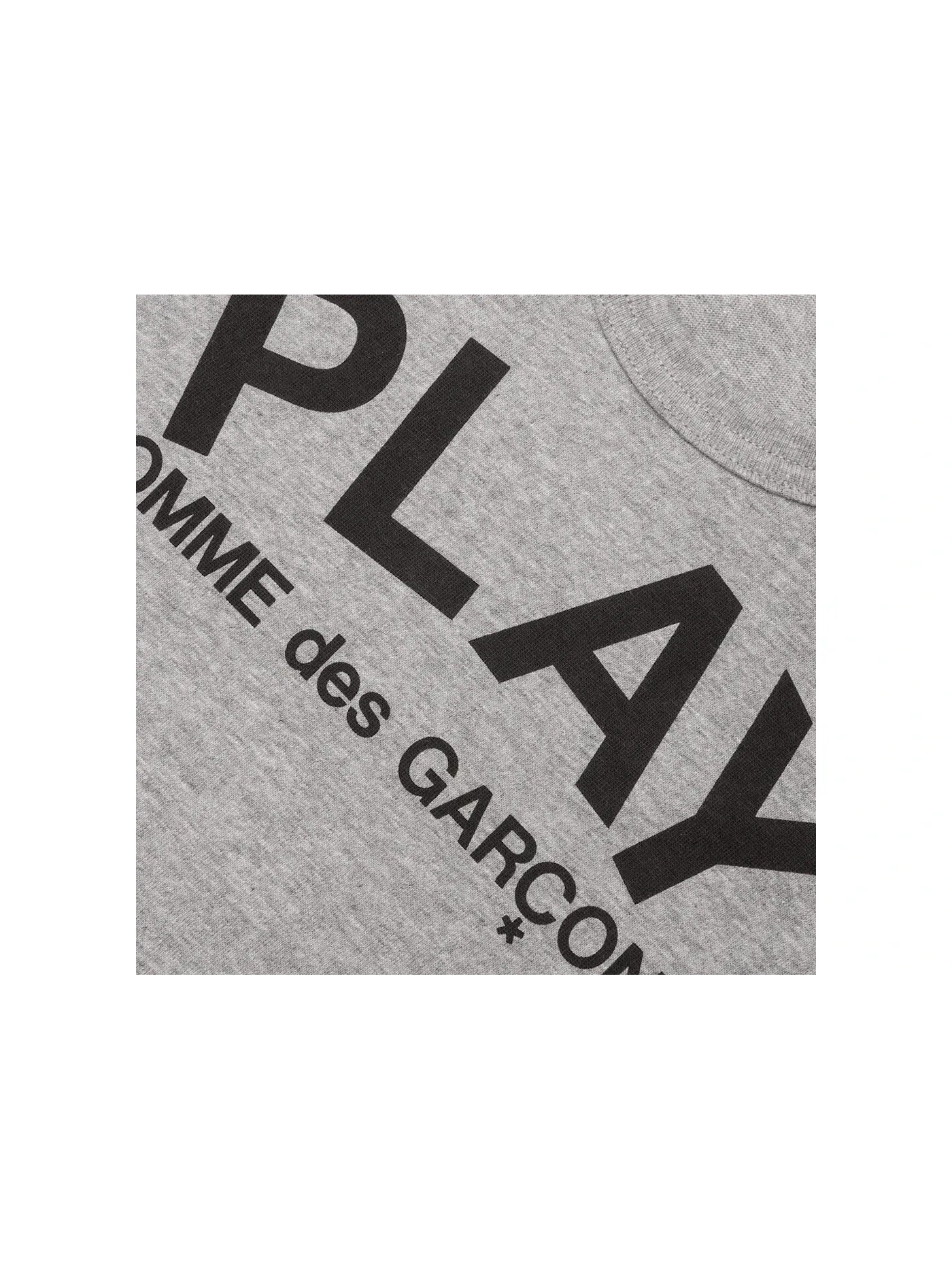 Детская футболка с принтом Comme des Garcons PLAY T-shirt — изображение 2 из 2, серый