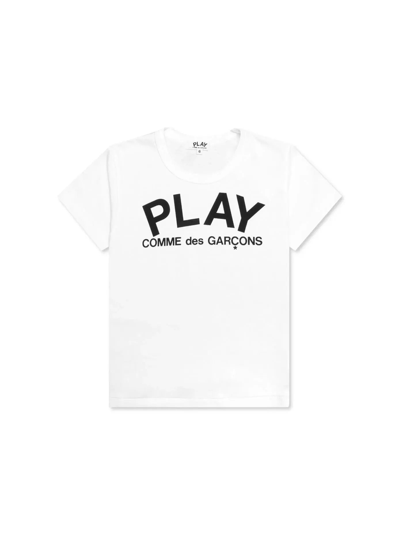 Детская футболка с принтом Comme des Garcons PLAY — изображение 1 из 2, белый