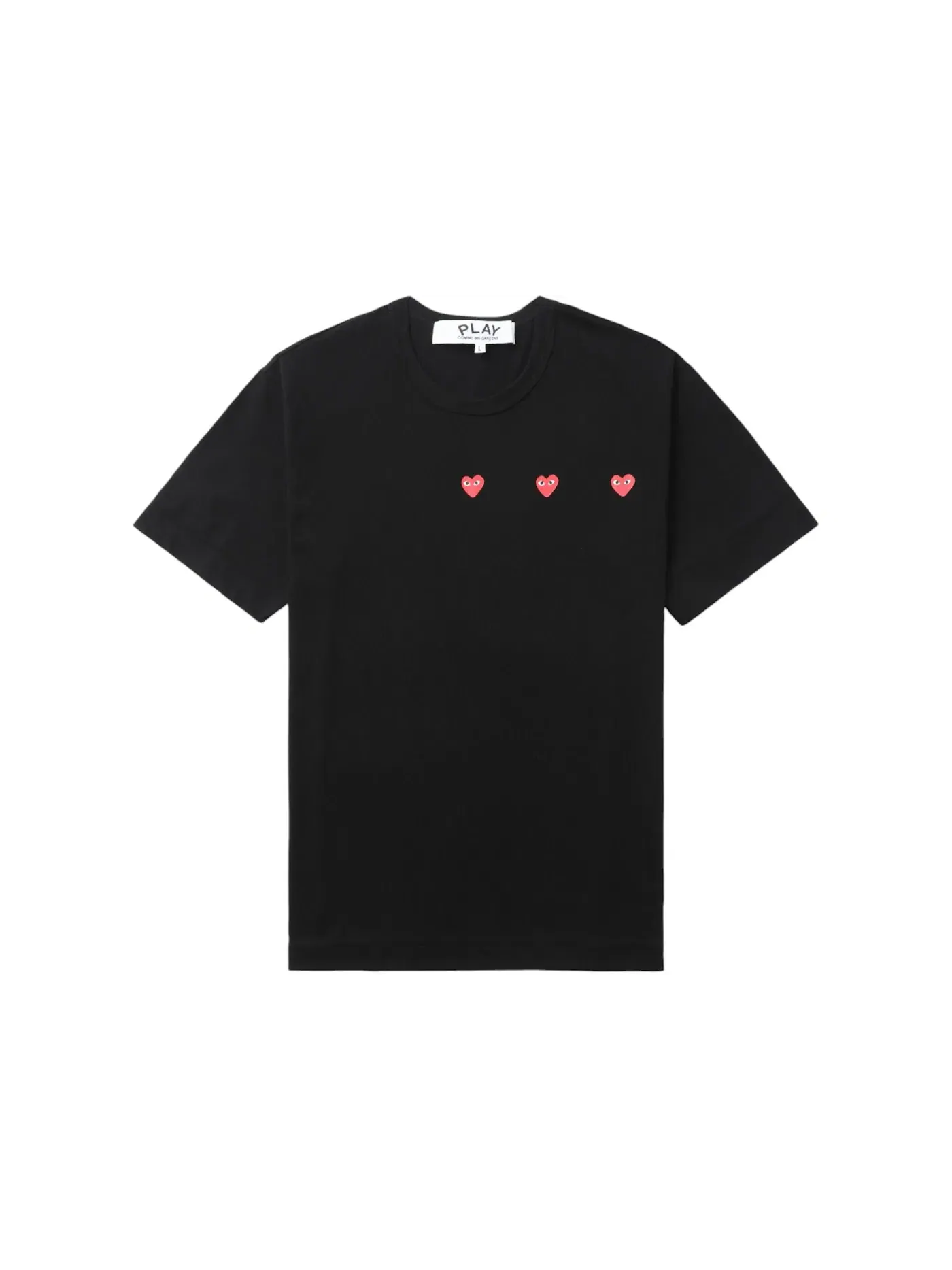 Унисекс футболка с принтом Comme des Garcons PLAY Tee — изображение 1 из 1, черный