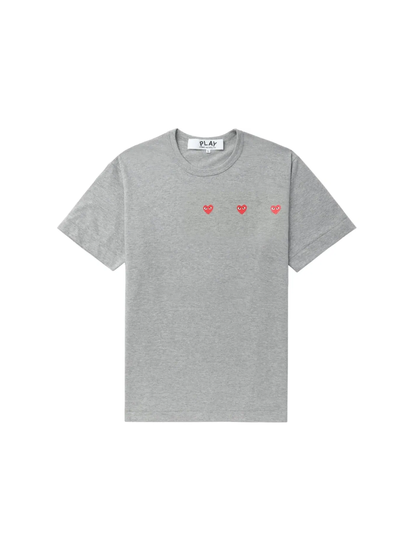 Детская футболка с принтом Comme des Garcons PLAY Tee — изображение 1 из 1, серый