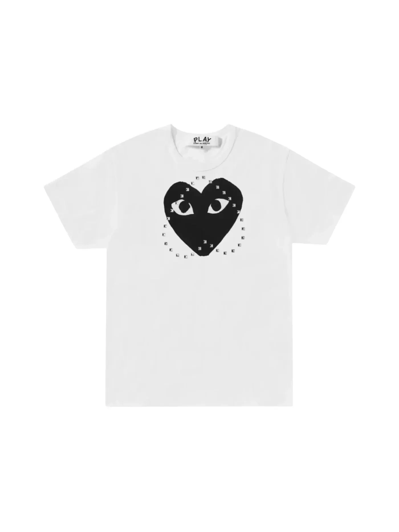 Мужская футболка с принтом Comme des Garcons PLAY Logo Stud P1T804 — изображение 1 из 2, белый