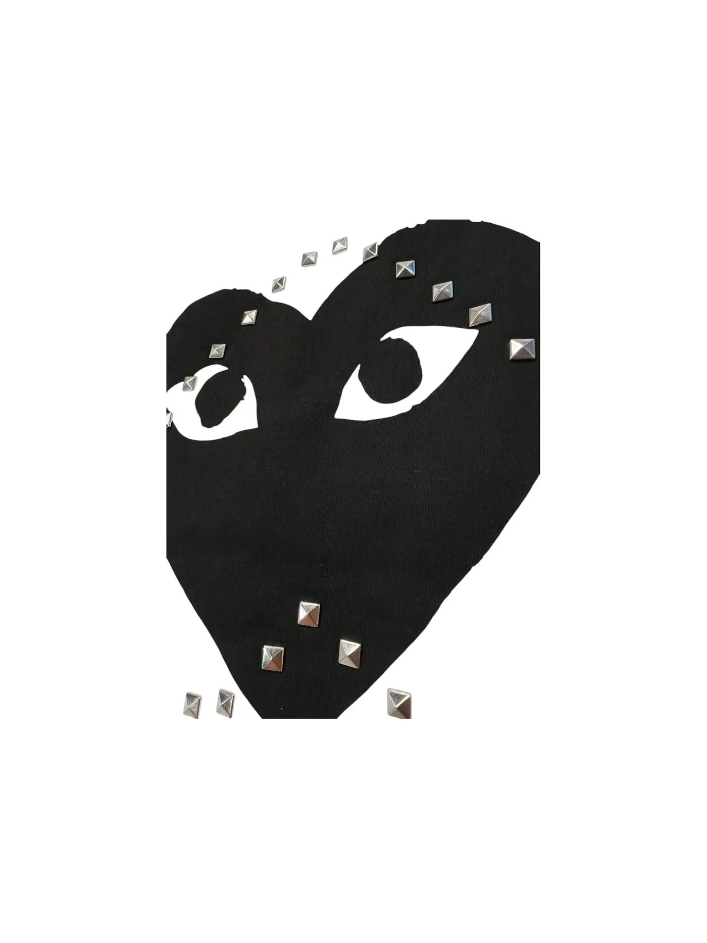 Мужская футболка с принтом Comme des Garcons PLAY Logo Stud P1T804 — изображение 2 из 2, белый