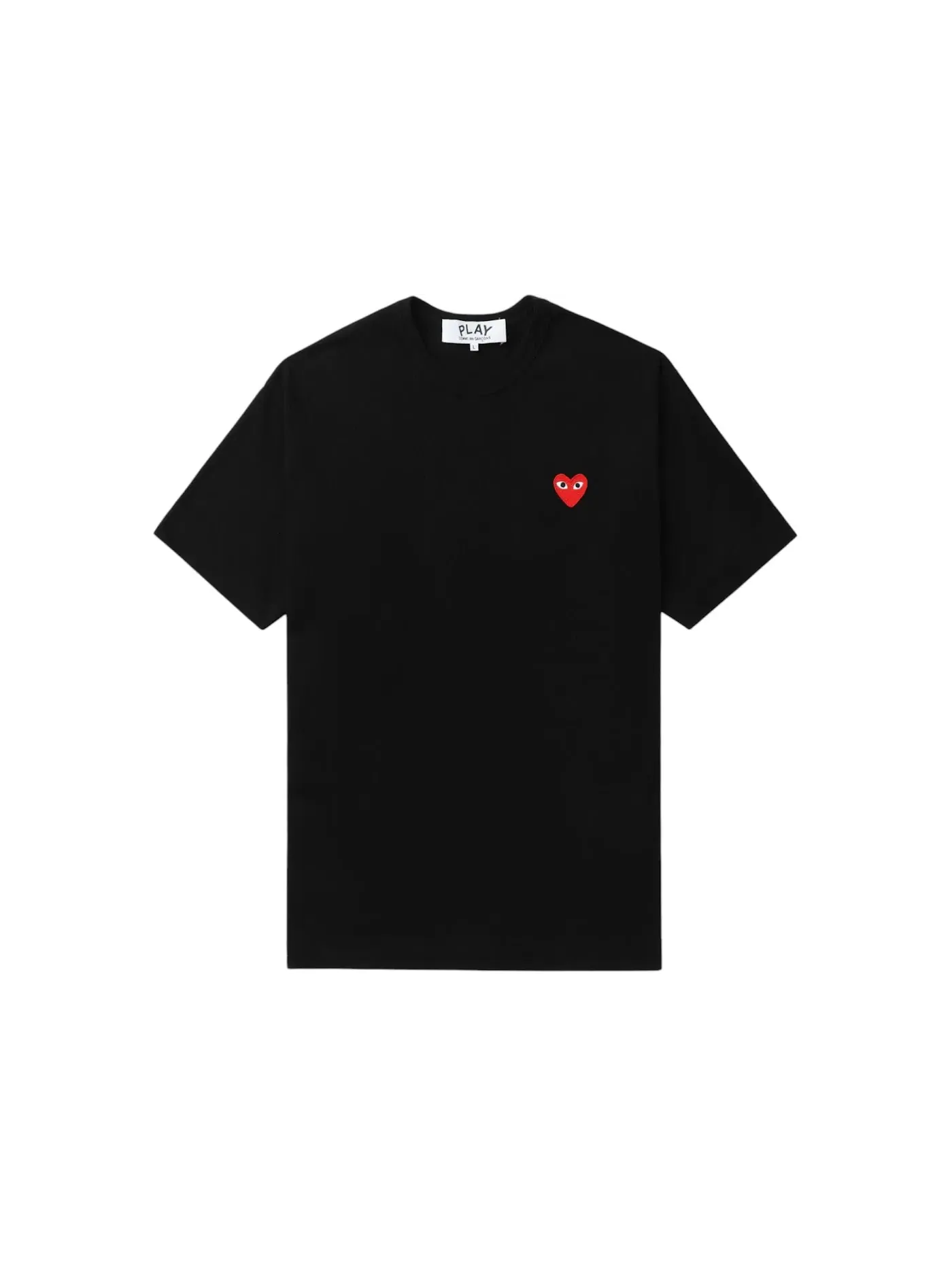 Футболка с принтом Comme des Garcons PLAY Tee — изображение 1 из 1, черный/красный