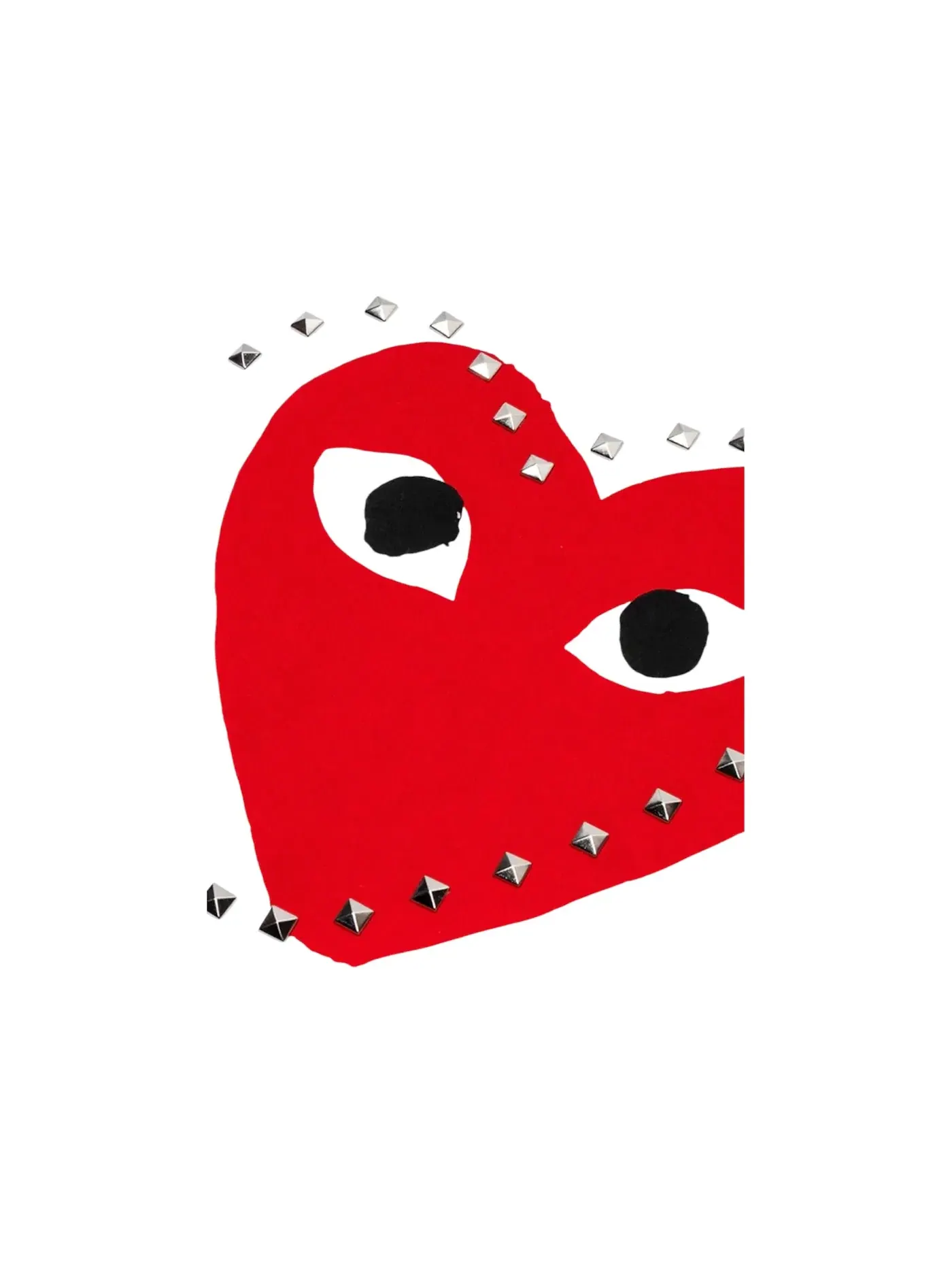 Мужская футболка с принтом Logo Stud Comme des Garcons PLAY — изображение 2 из 2, белый