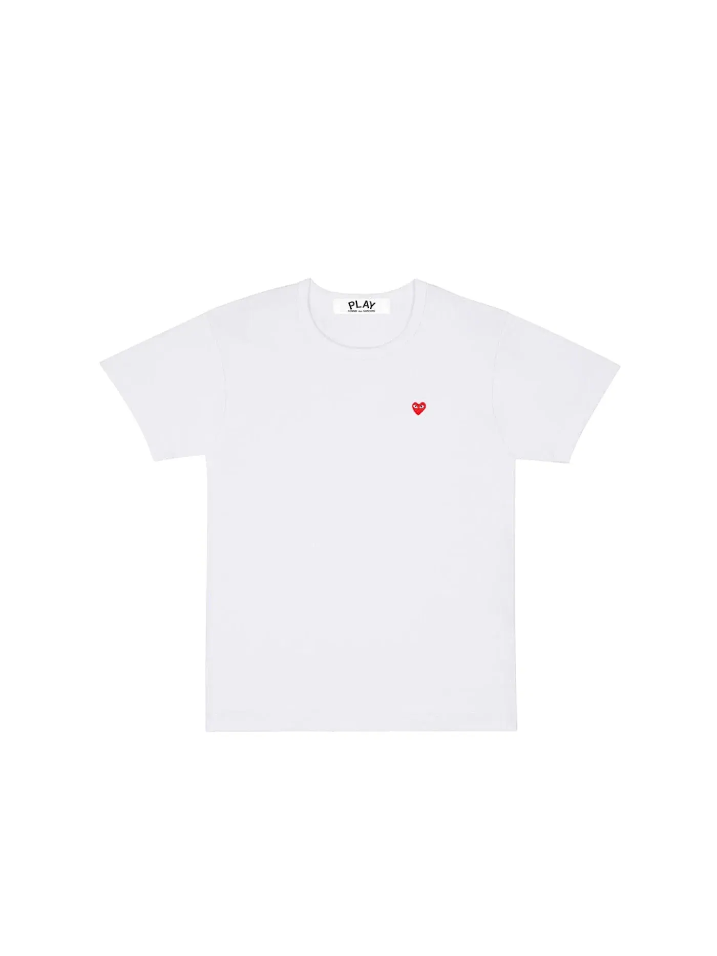 Унисекс футболка с вышивкой сердца Mini Embroidered Heart Comme des Garcons PLAY — изображение 1 из 1, белый