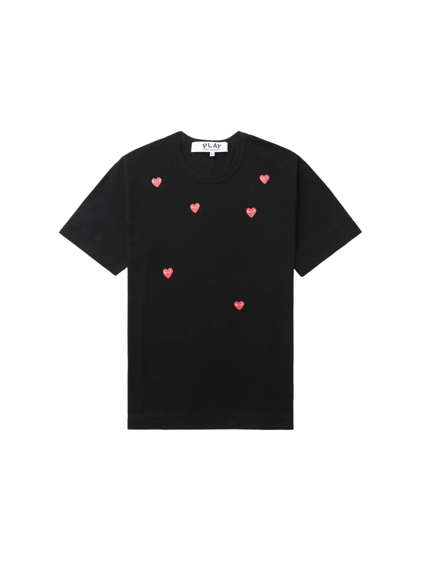 Унисекс футболка с принтом Tee Comme des Garcons PLAY — изображение 1 из 1, черный