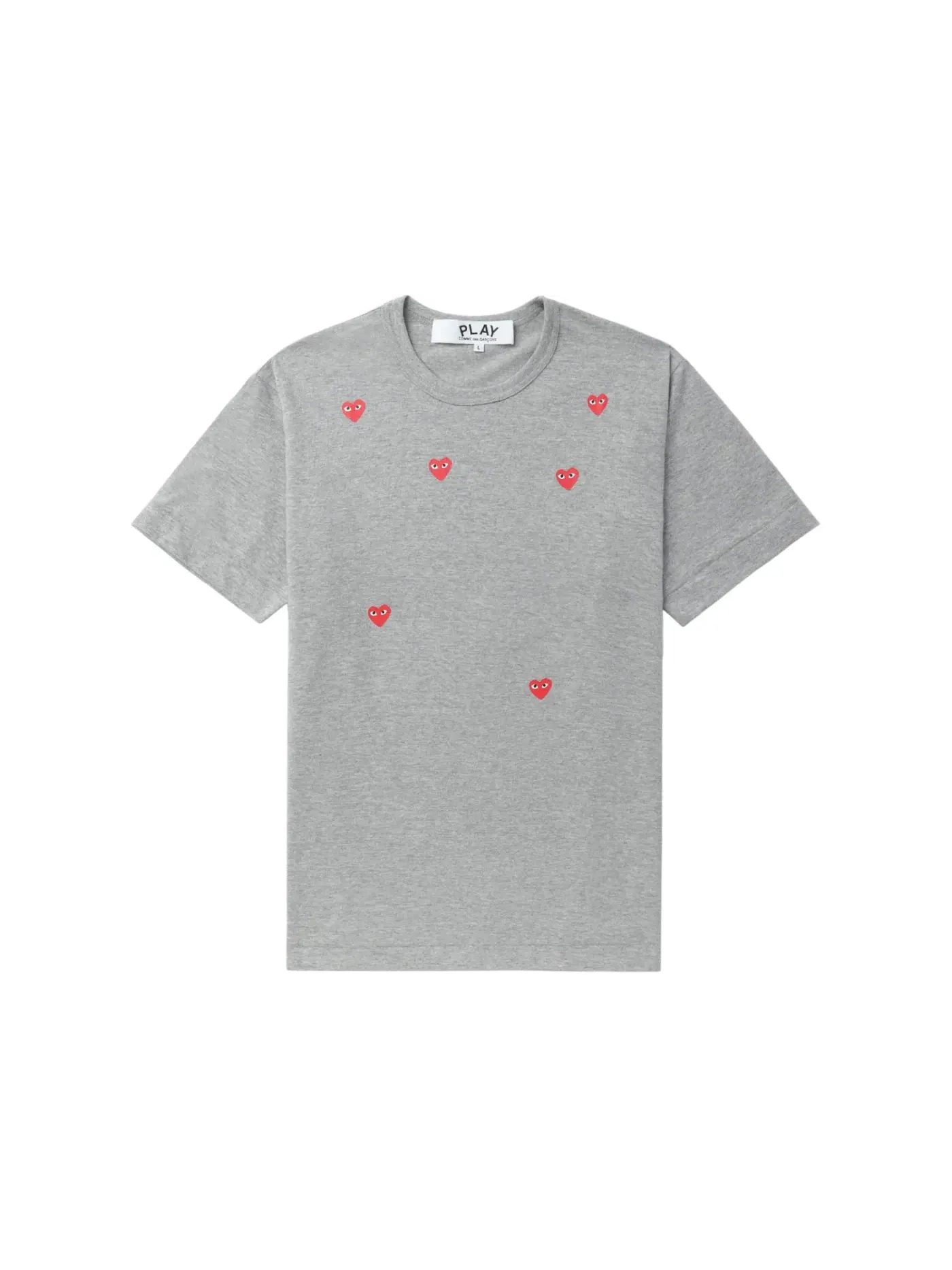 Унисекс футболка с принтом Tee Comme des Garcons PLAY — изображение 1 из 1, серый