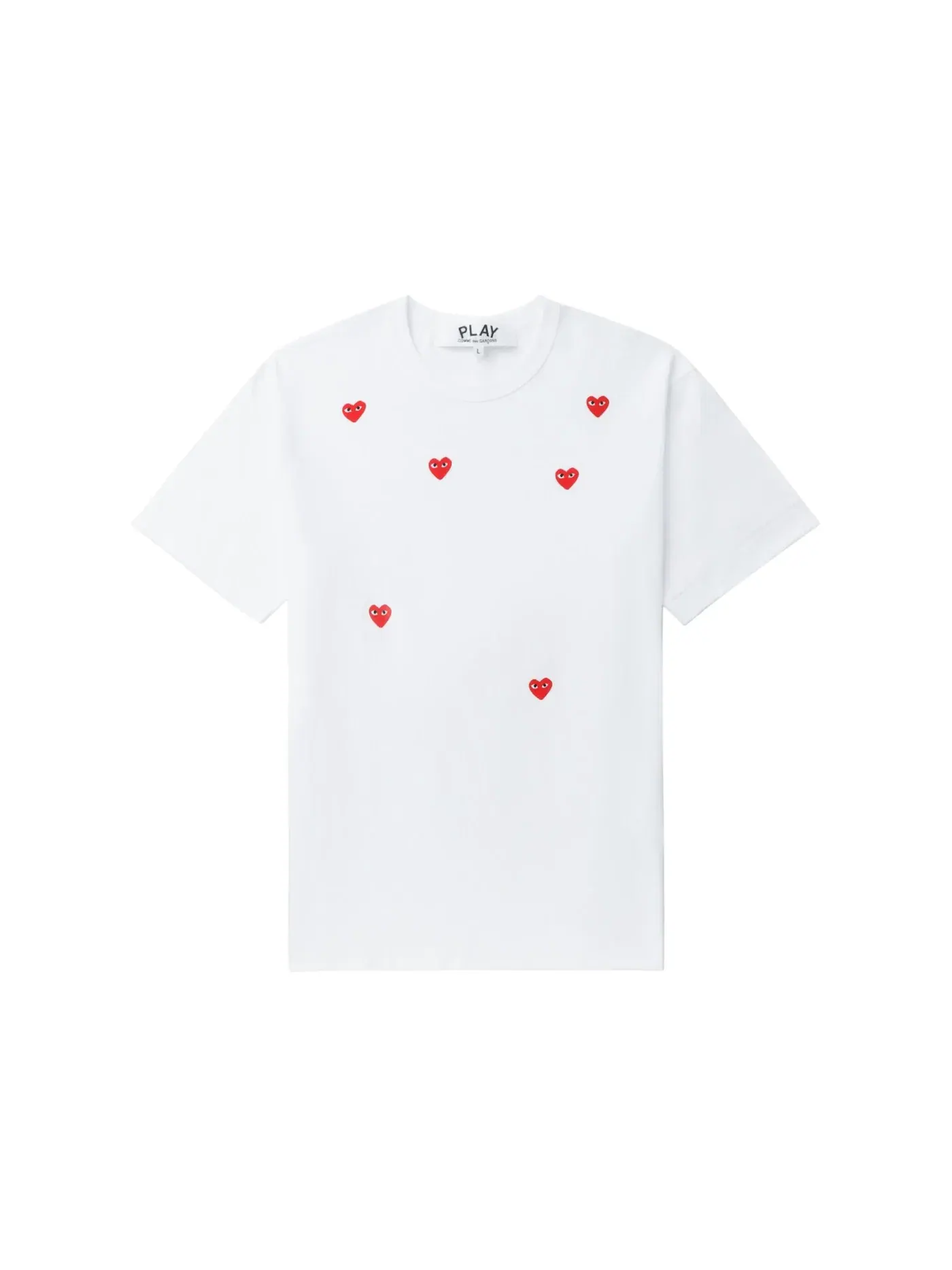 Унисекс футболка с принтом Tee Comme des Garcons PLAY — изображение 1 из 1, белый