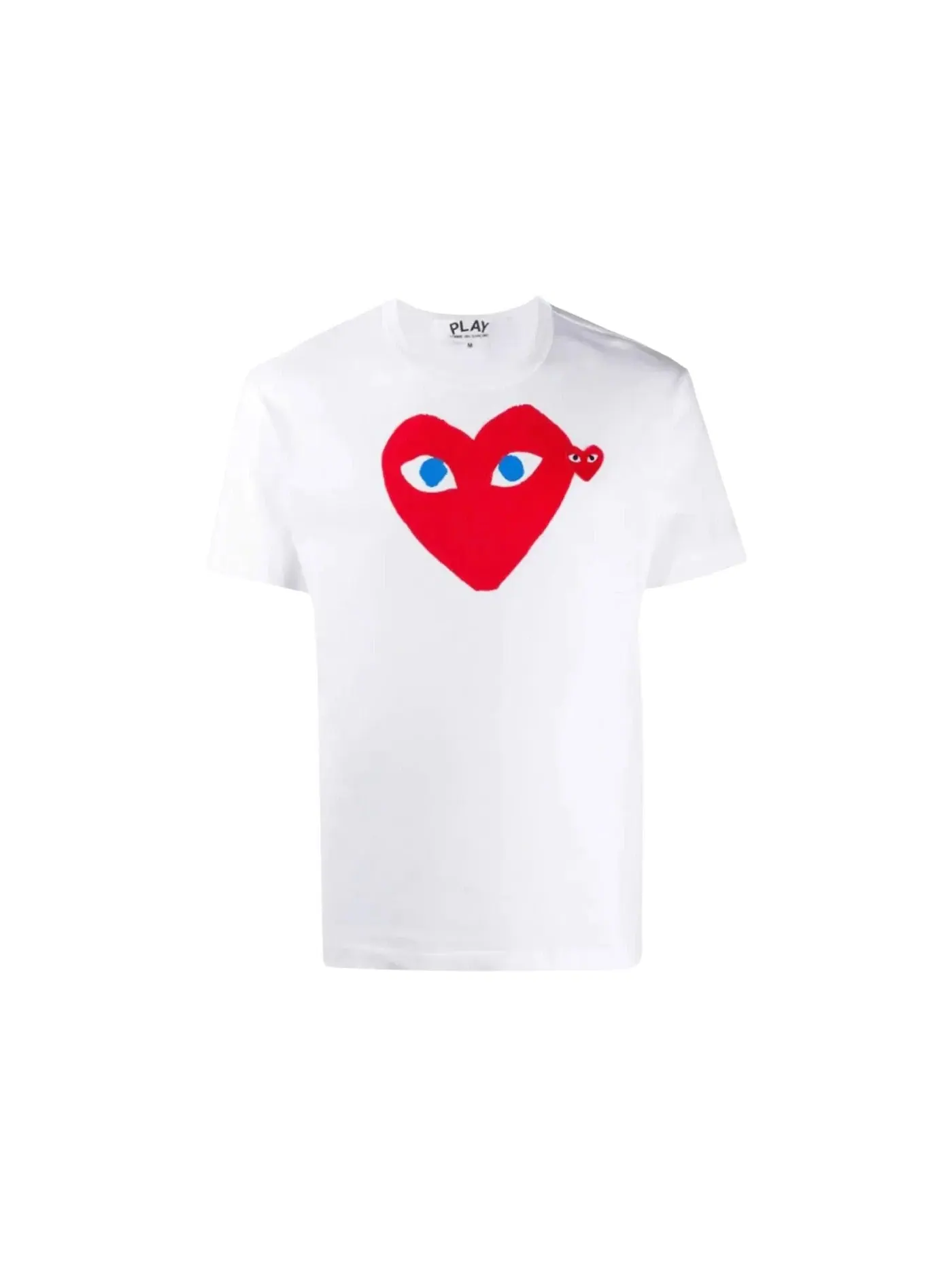 Унисекс футболка с принтом Red Heart Comme des Garcons PLAY — изображение 1 из 2, белый