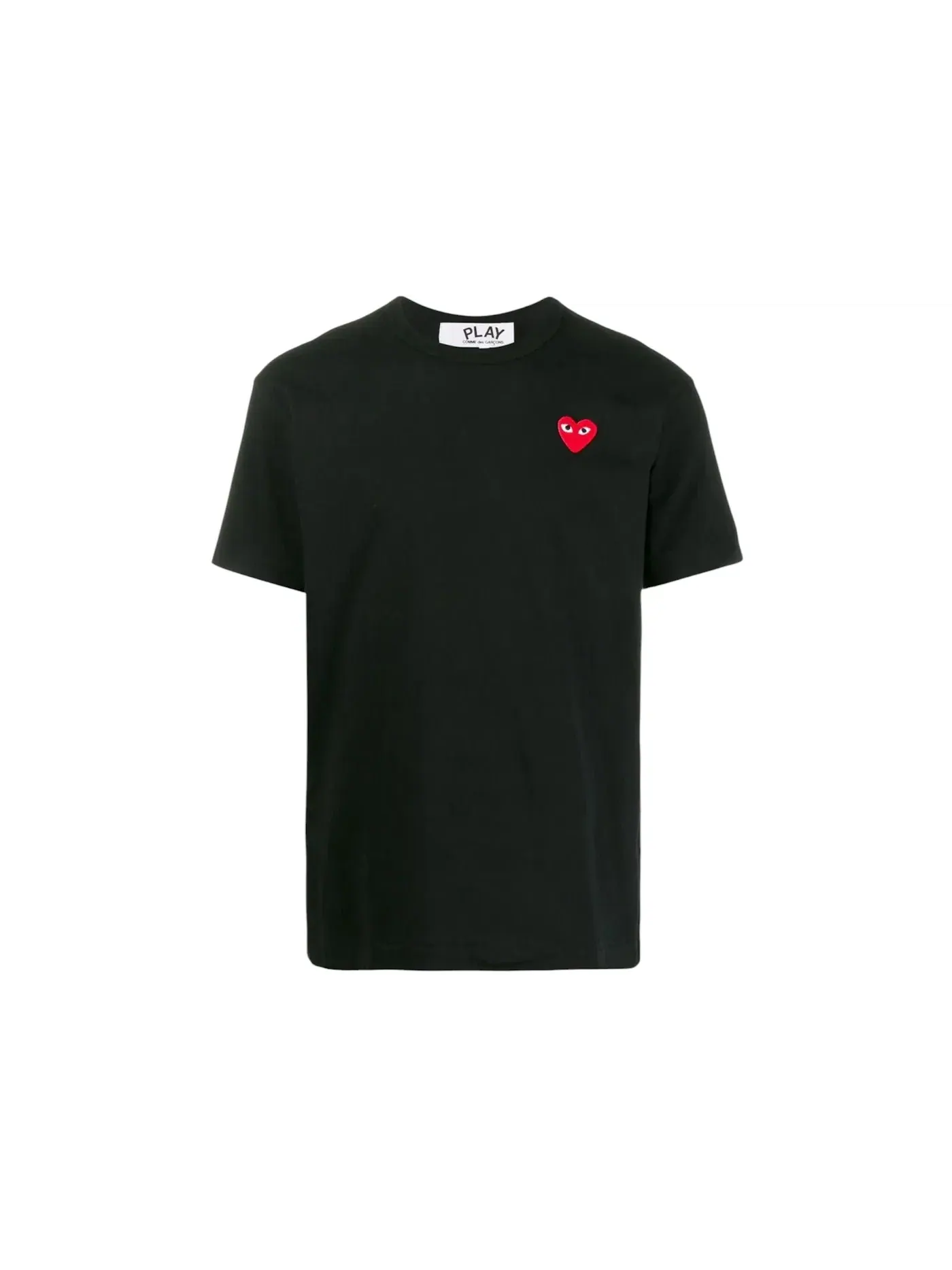Унисекс футболка с принтом Red Heart Comme des Garcons PLAY — изображение 1 из 2, черный