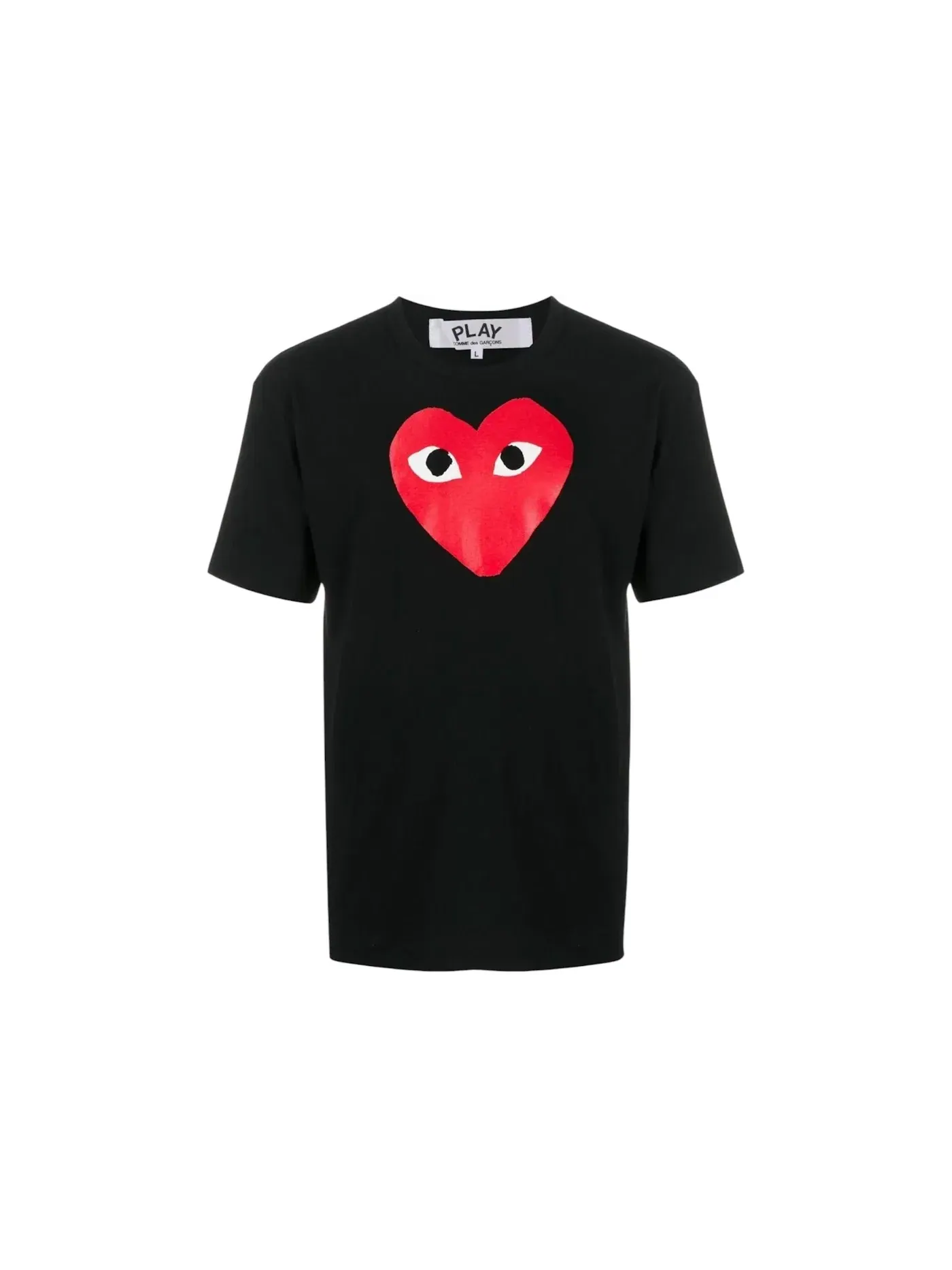 Унисекс футболка с принтом Red Heart Comme des Garcons PLAY — изображение 1 из 2, черный