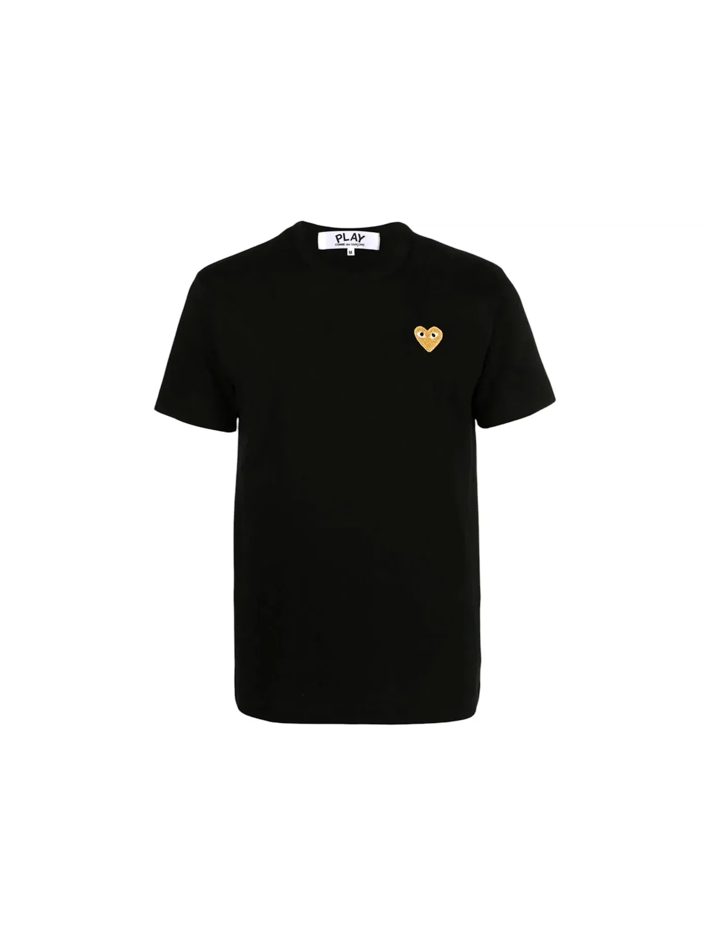 Унисекс футболка с принтом Gold Heart Comme des Garcons PLAY — изображение 1 из 2, черный