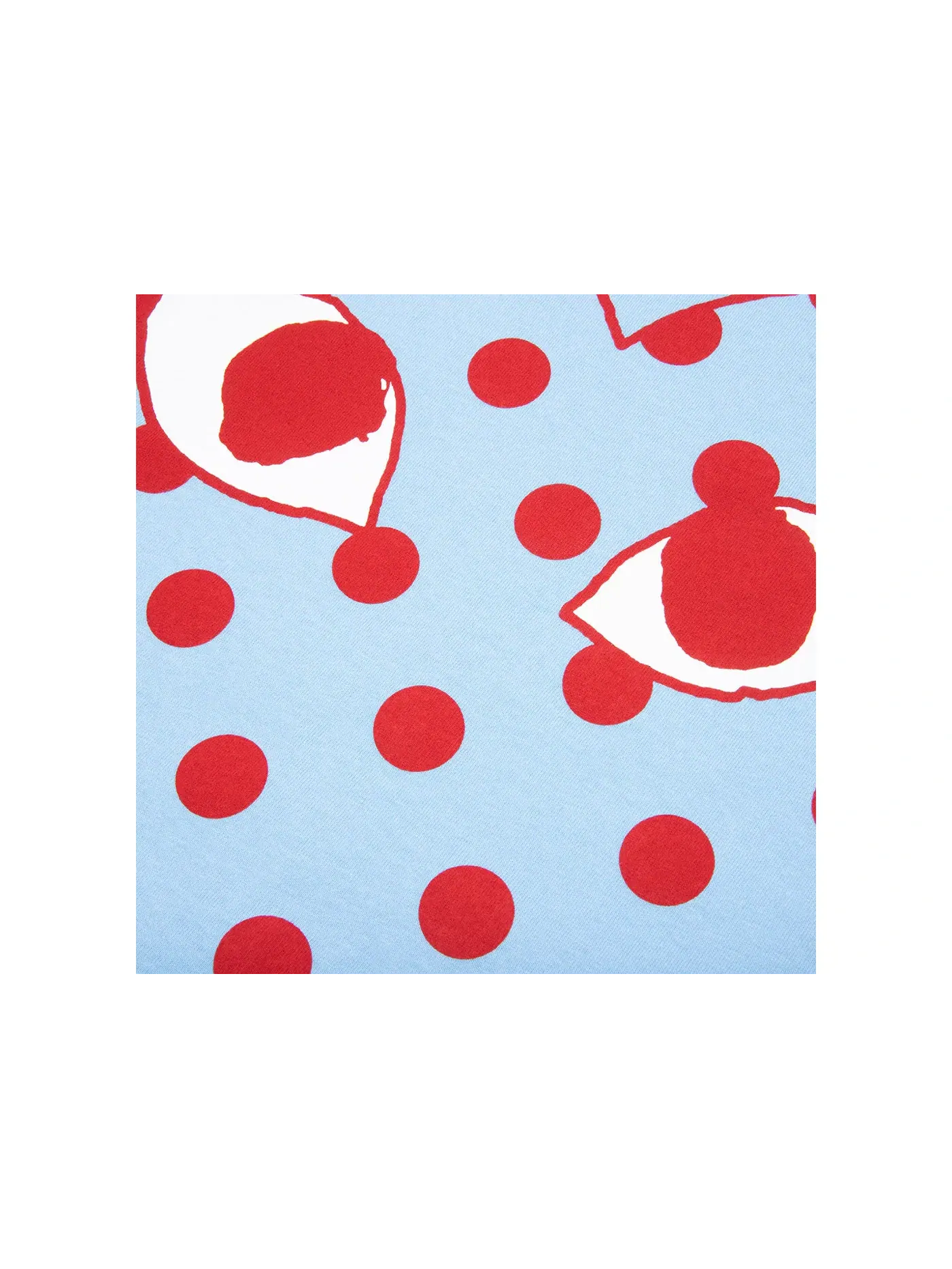 Детская футболка с принтом Pastelle Polka Dot Red Heart Comme des Garcons PLAY — изображение 2 из 2, синий