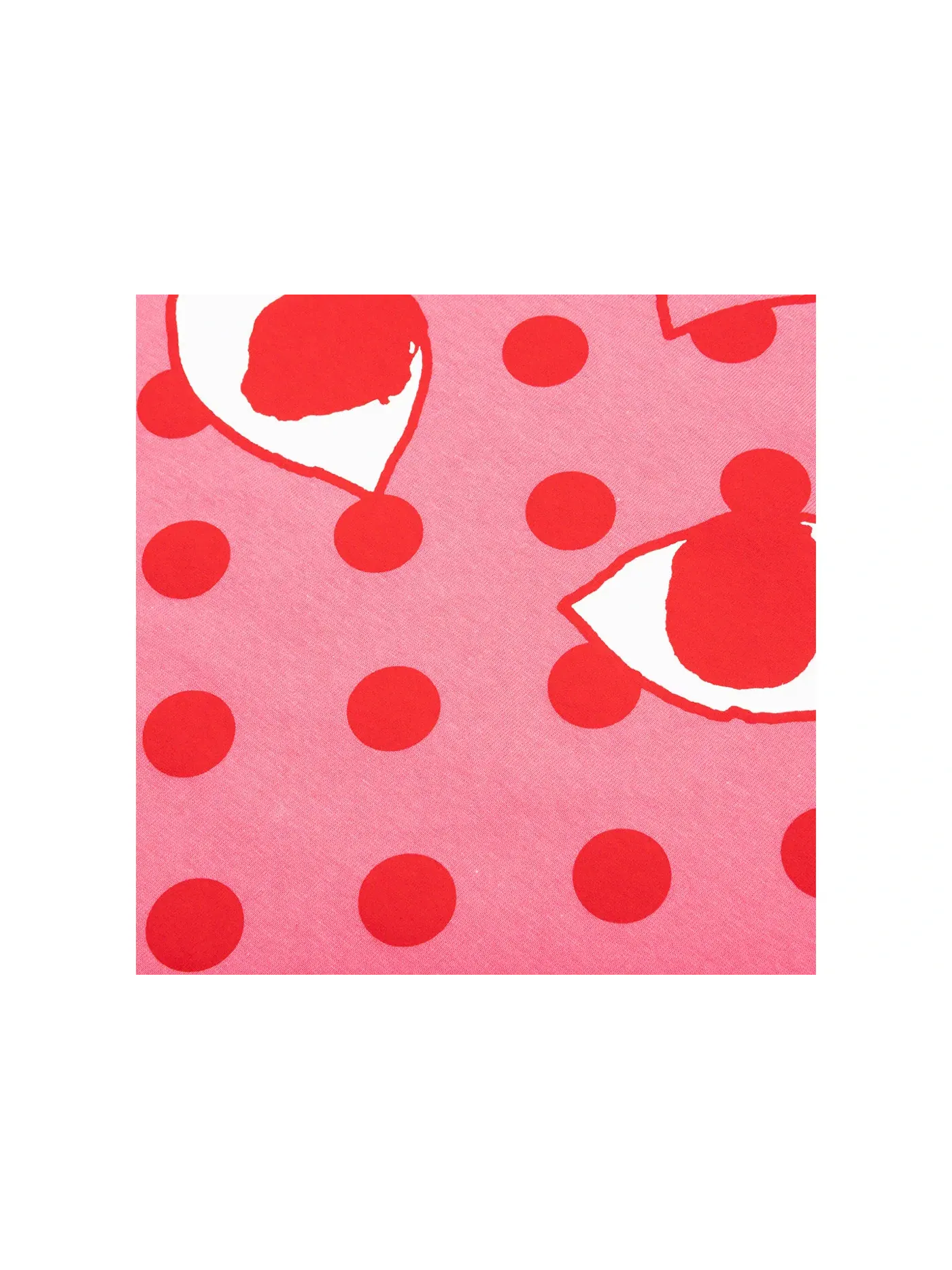 Футболка с принтом Comme des Garcons PLAY Pastelle Polka Dot Red Heart — изображение 2 из 2, розовый