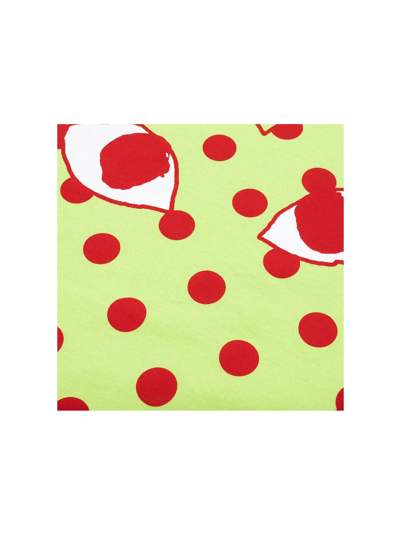 Футболка с принтом Comme des Garcons PLAY Pastelle Polka Dot Red Heart T-shirt — изображение 2 из 2, зеленый