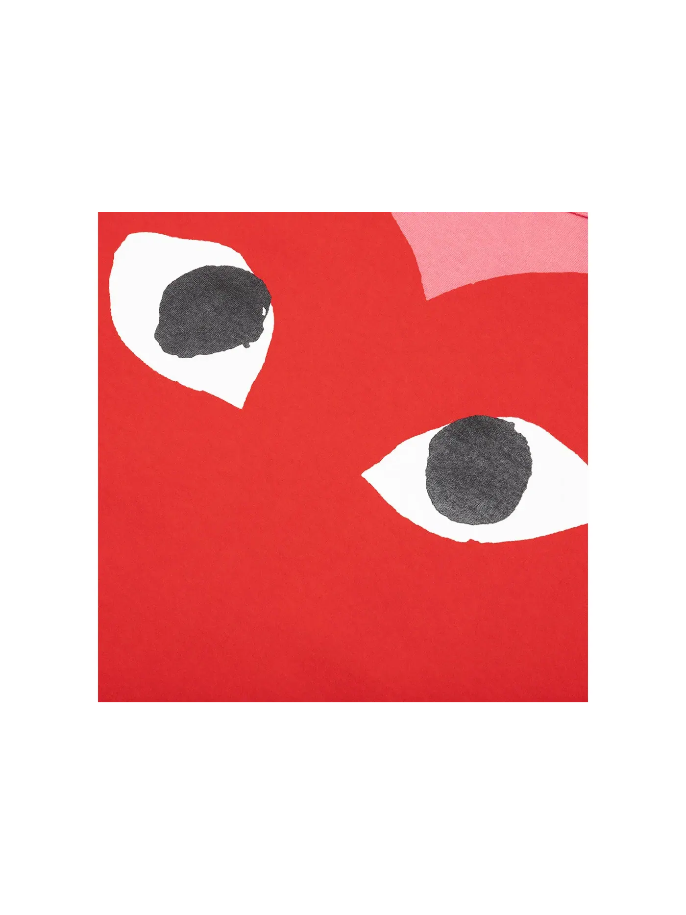 Футболка с принтом T-shirt Comme des Garcons PLAY — изображение 2 из 2, розовый