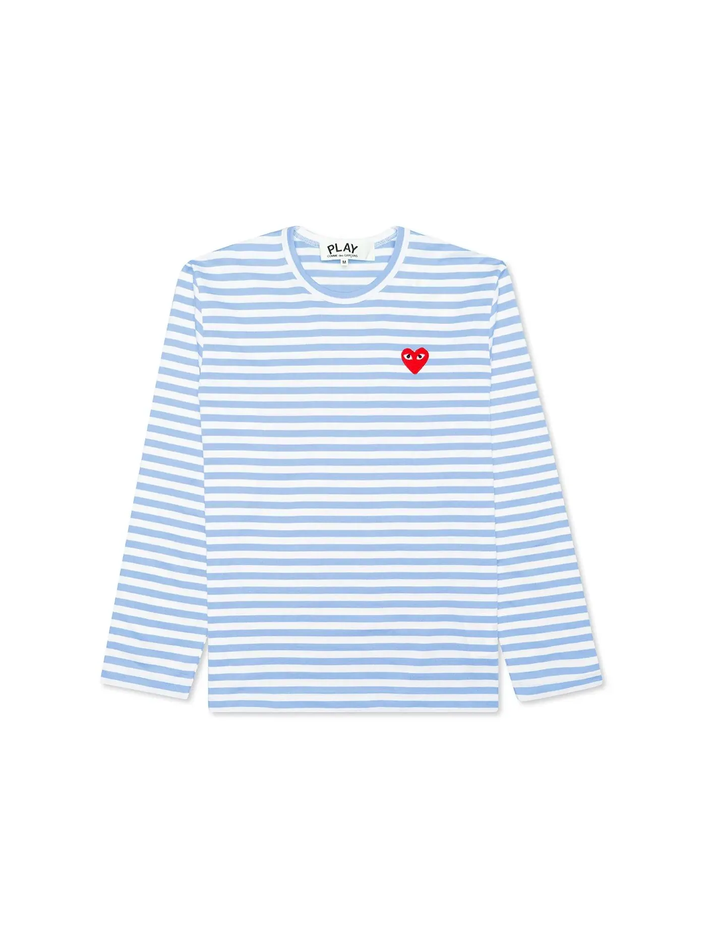 Футболка с длинным рукавом Pastelle Striped Comme des Garcons PLAY — изображение 1 из 2, синий/белый