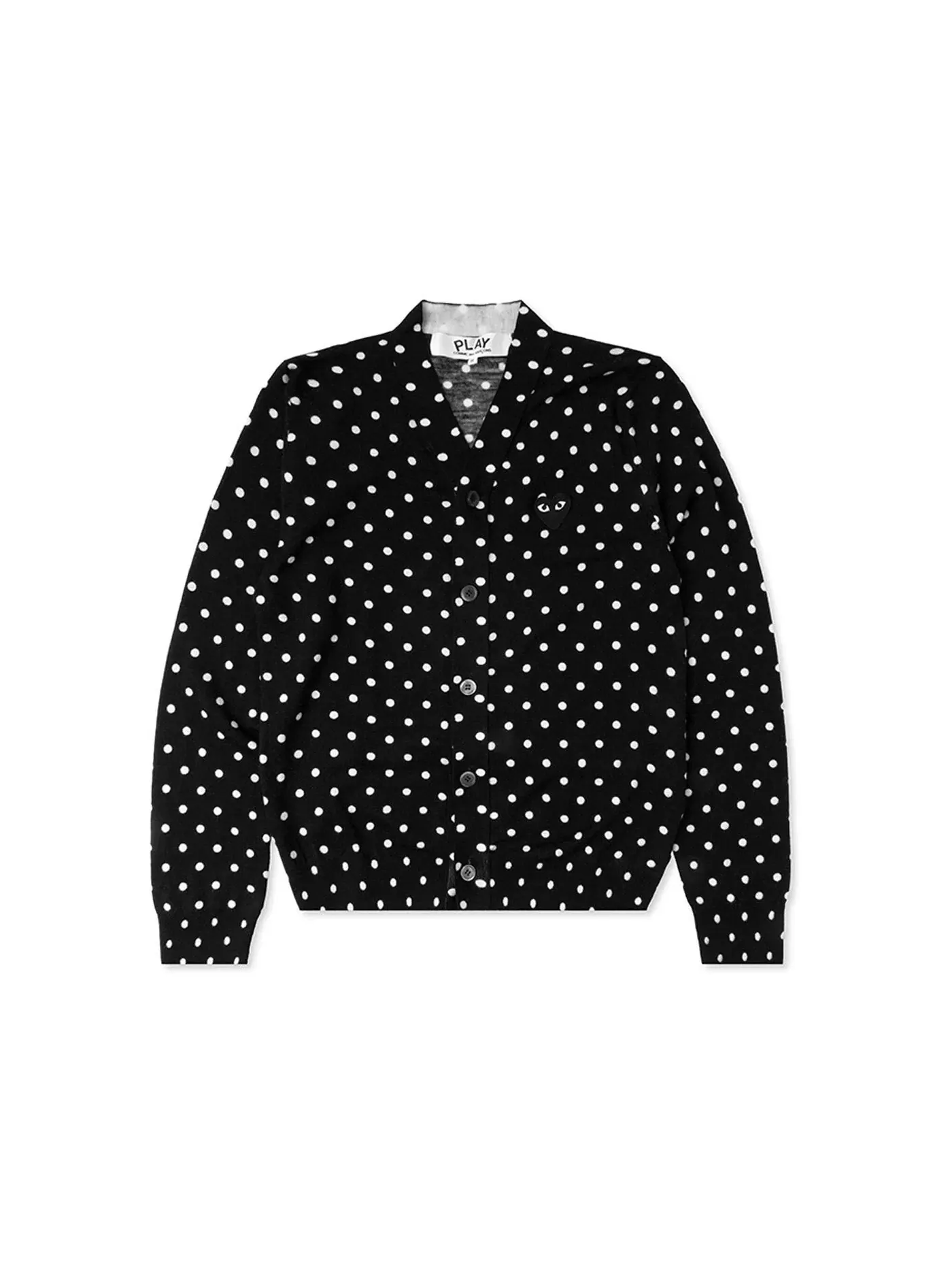 Женский кардиган-свитер с принтом Comme des Garcons PLAY — изображение 1 из 2, черный